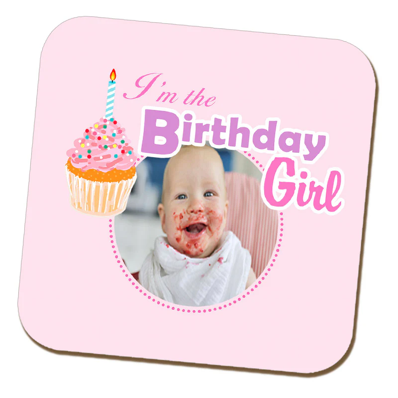 Birthday Girl Photo Coaster