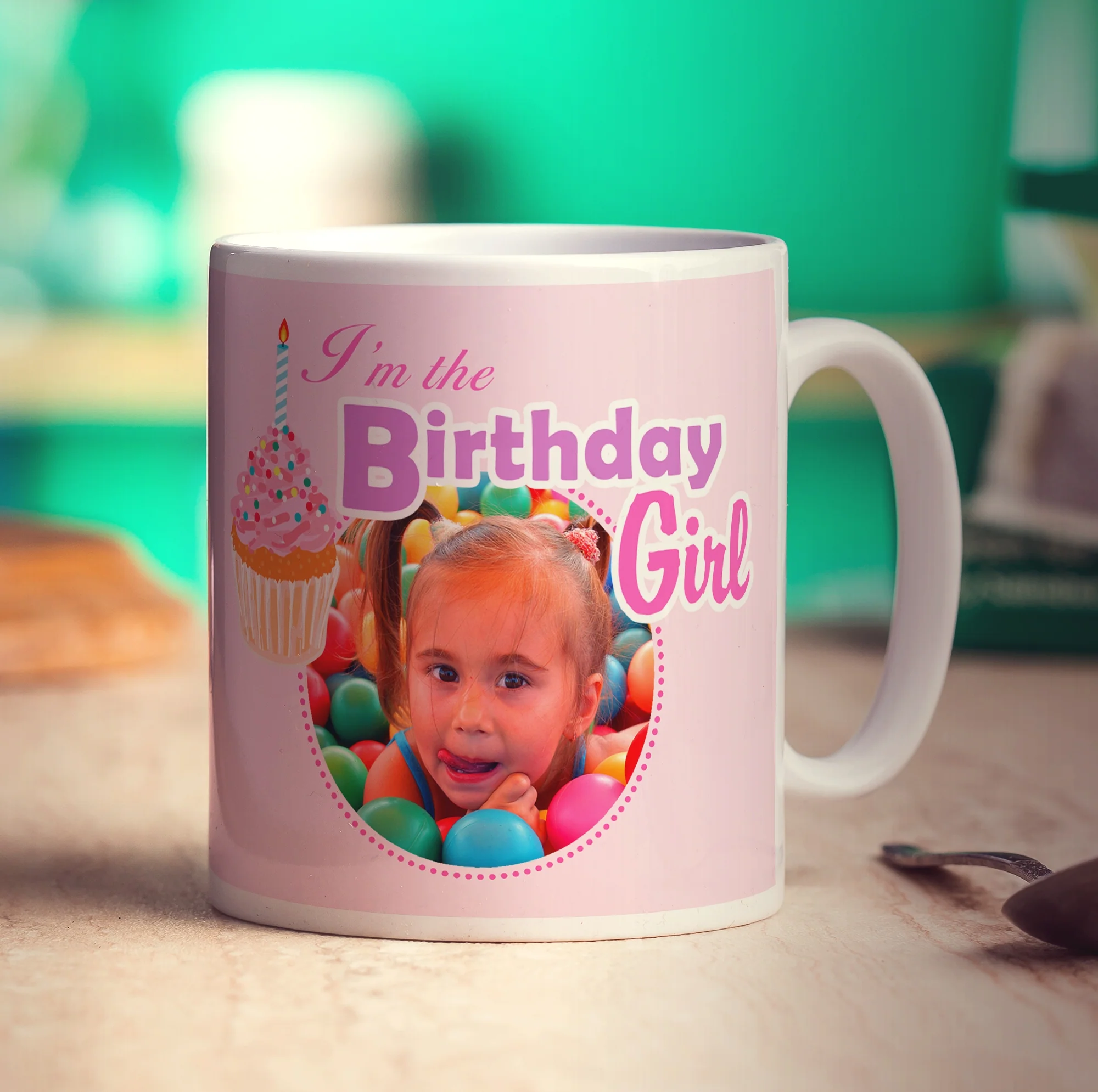 Birthday Girl Photo Message Mug - Image 6