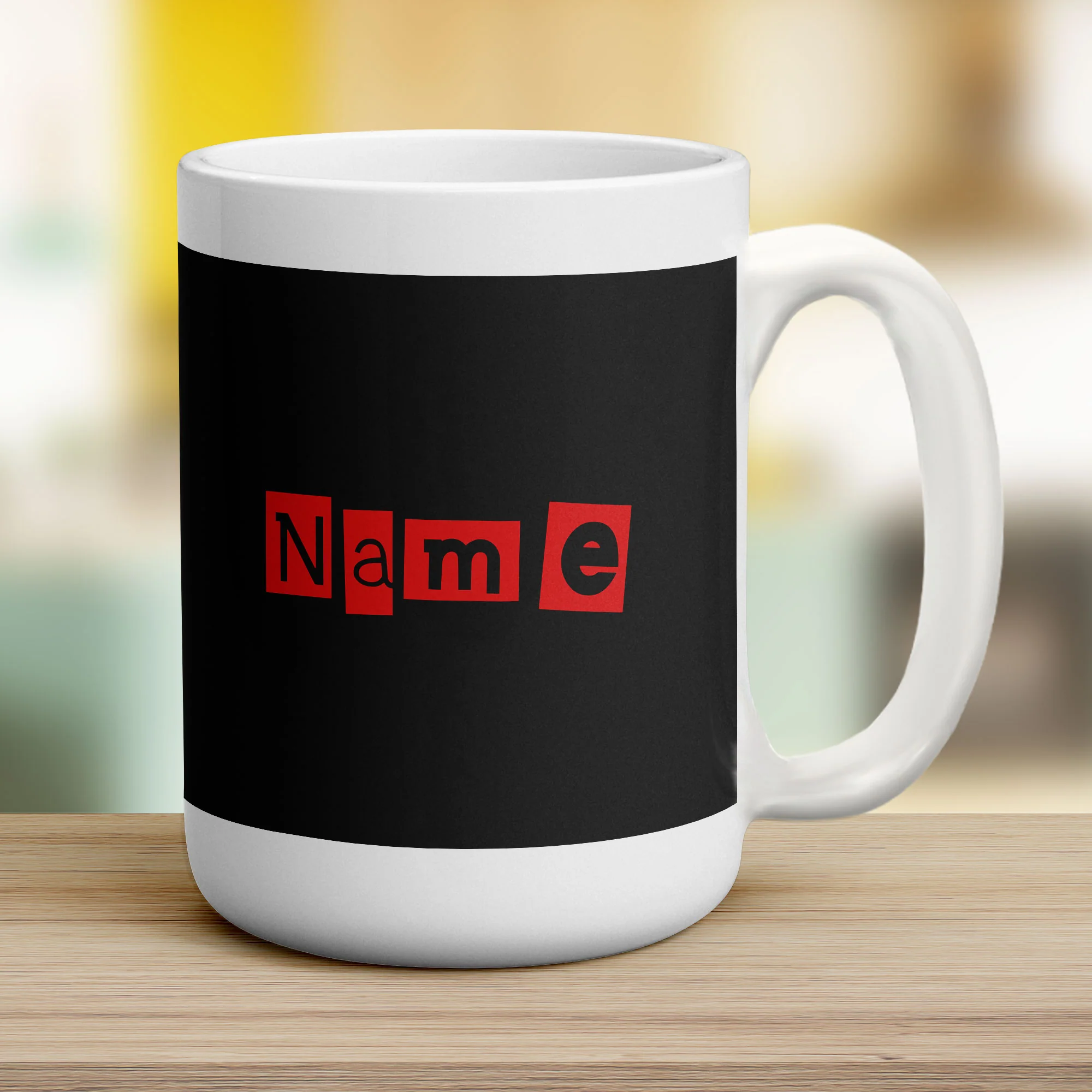 Black and Red Name Mug - Image 16