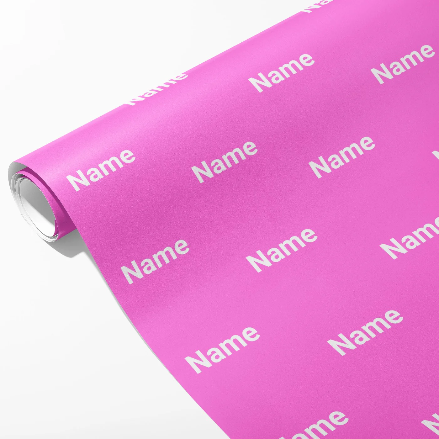 Block Pink Name Wrapping Paper - Image 2