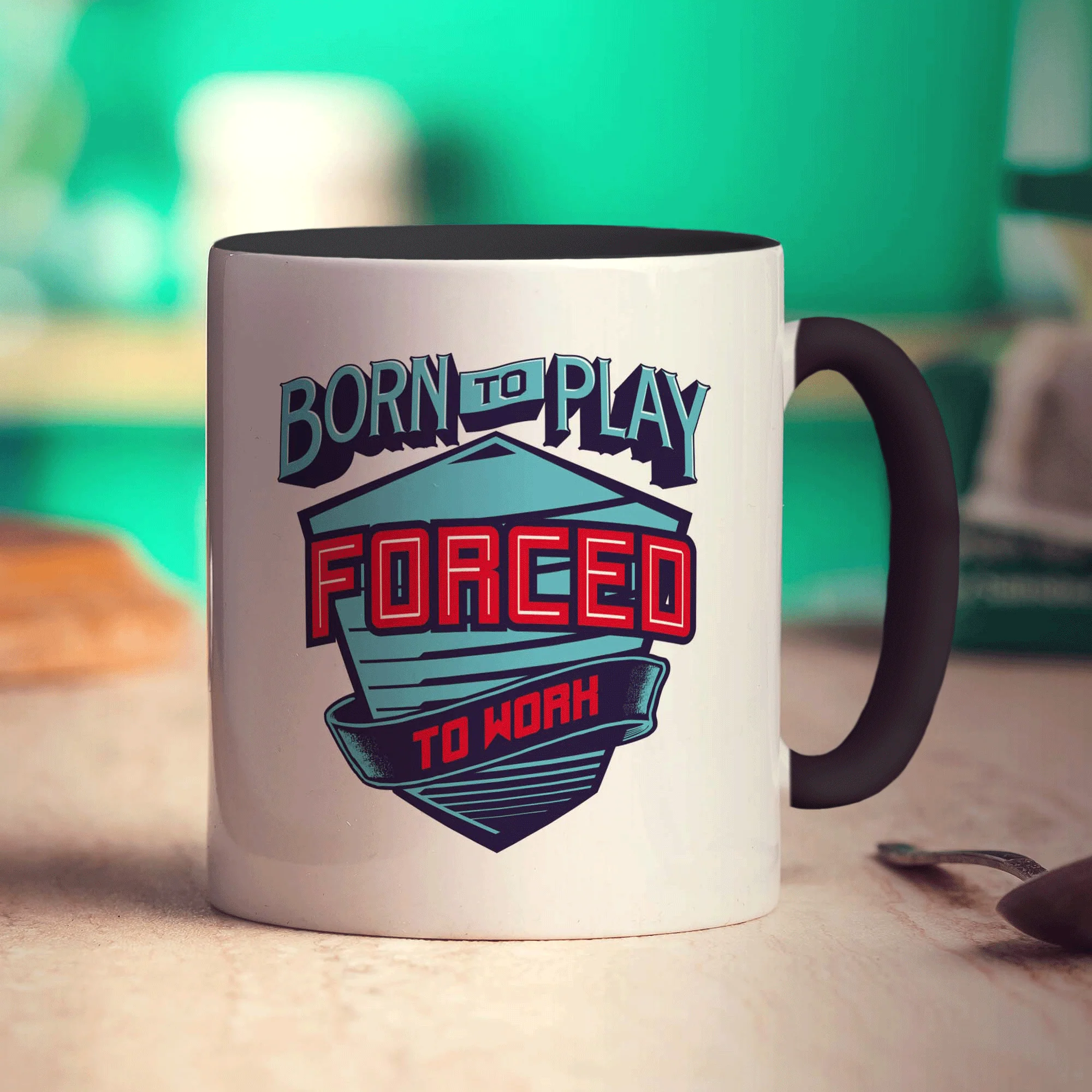 Born to Play, Forced to Work Mug - Image 10