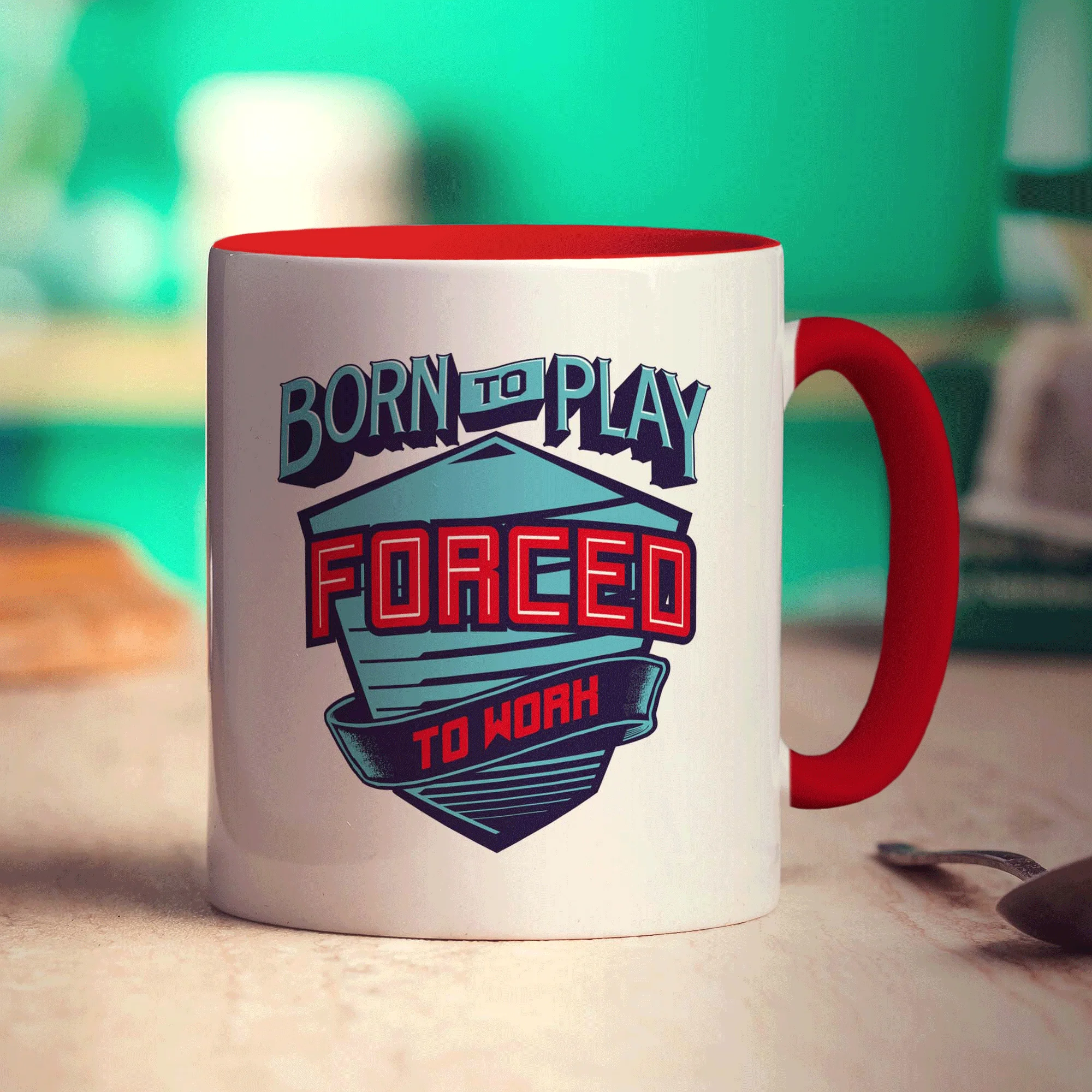 Born to Play, Forced to Work Mug - Image 11