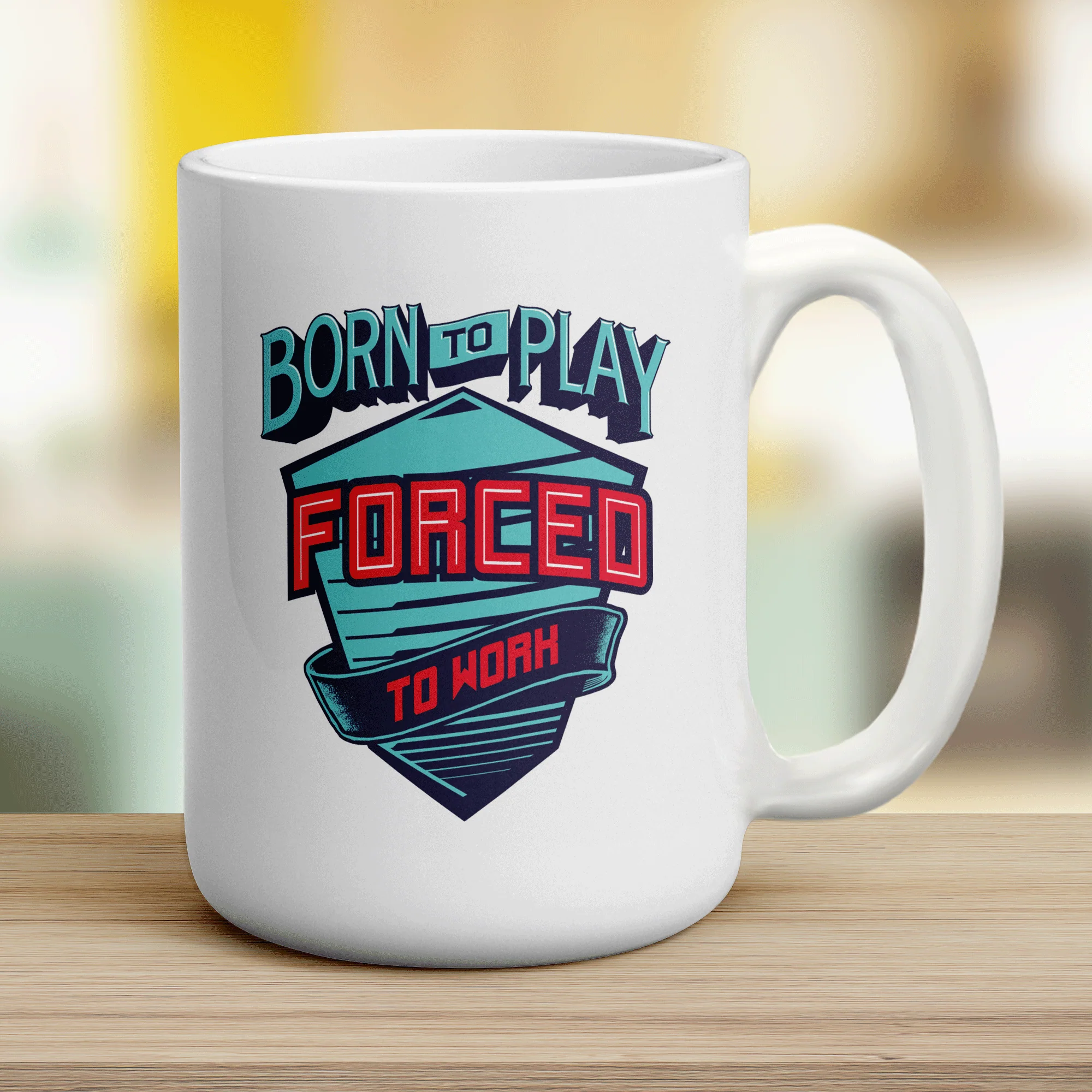 Born to Play, Forced to Work Mug - Image 12