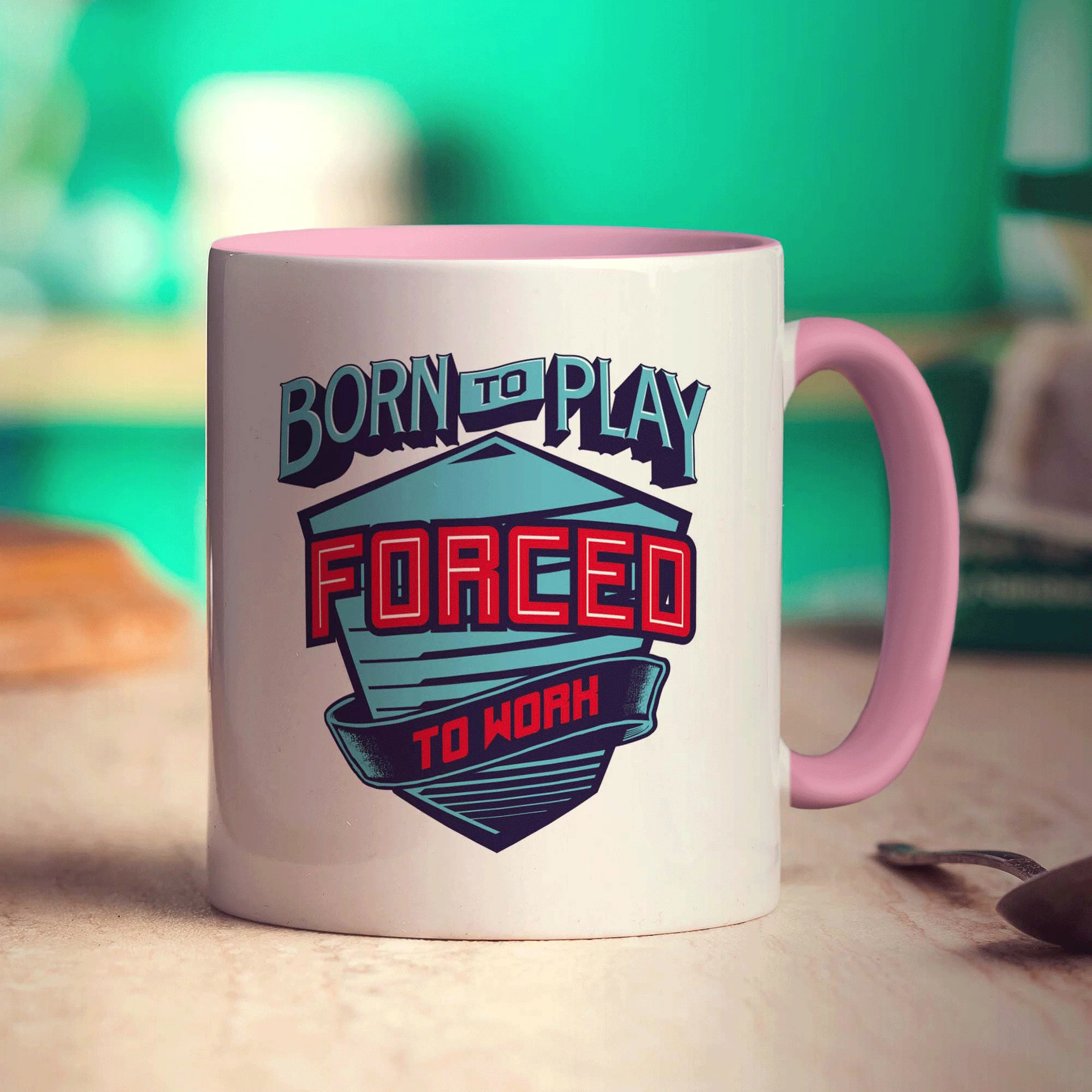 Born to Play, Forced to Work Mug - Image 9