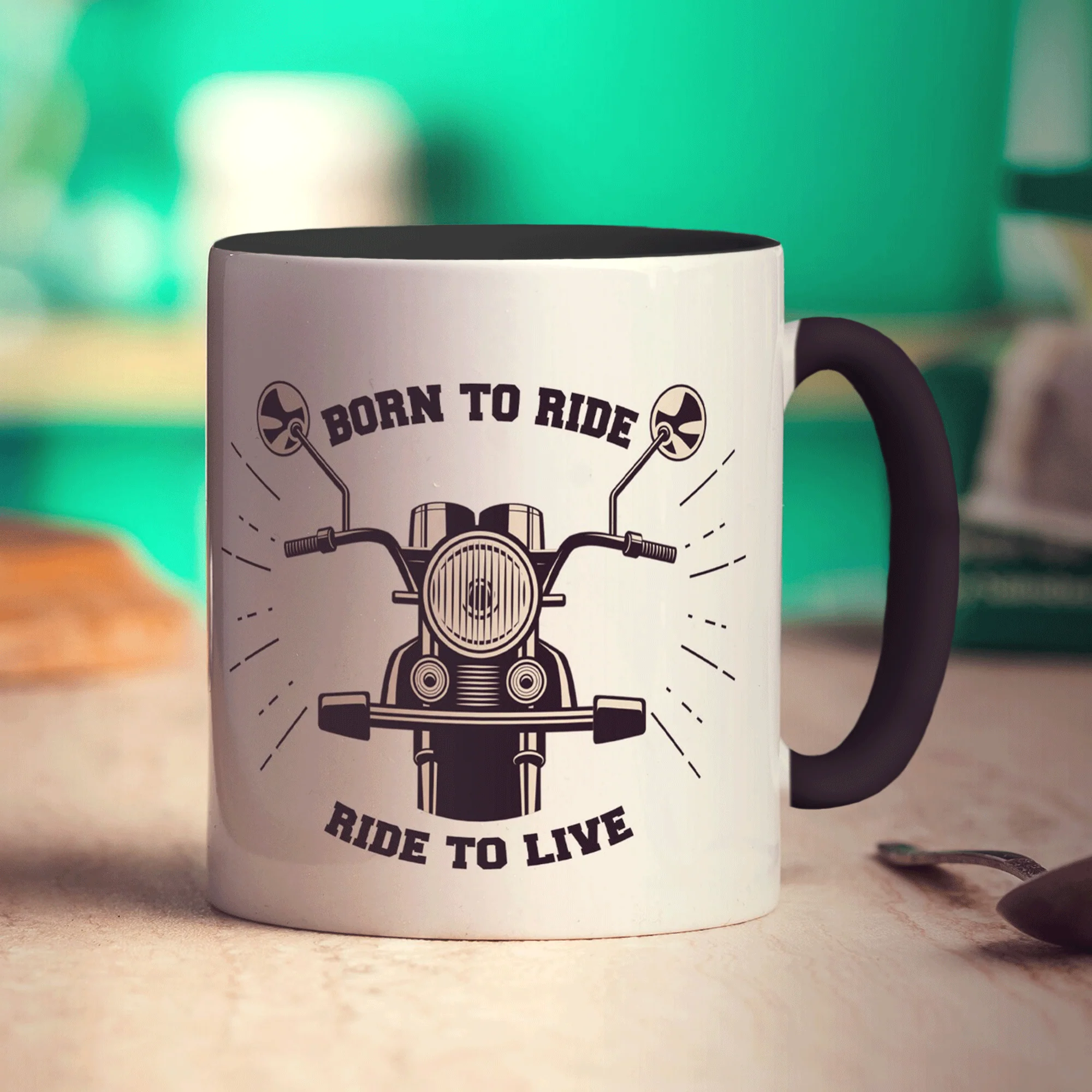 Born to Ride, Ride to Live Motorbike Mug - Image 10