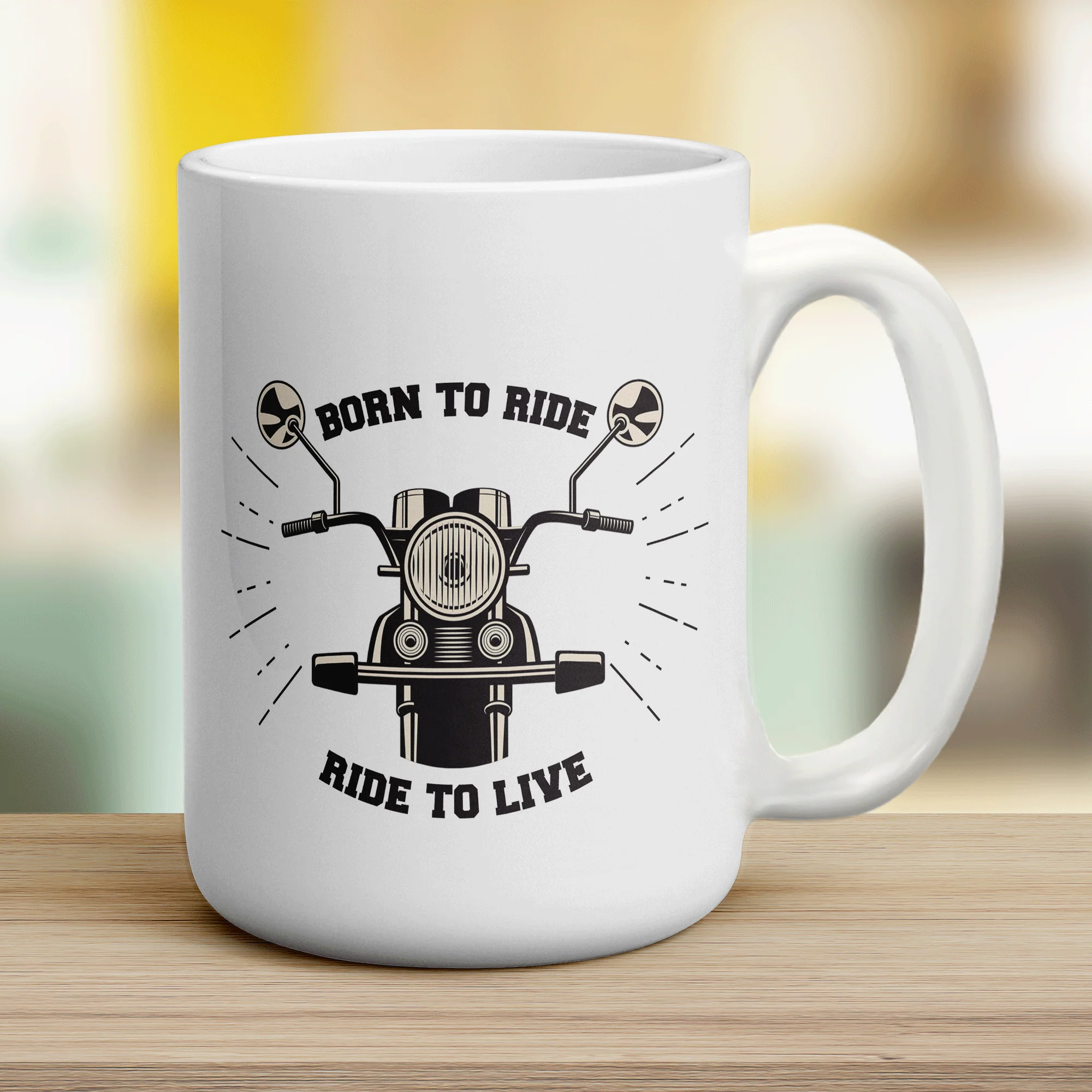 Born to Ride, Ride to Live Motorbike Mug - Image 12