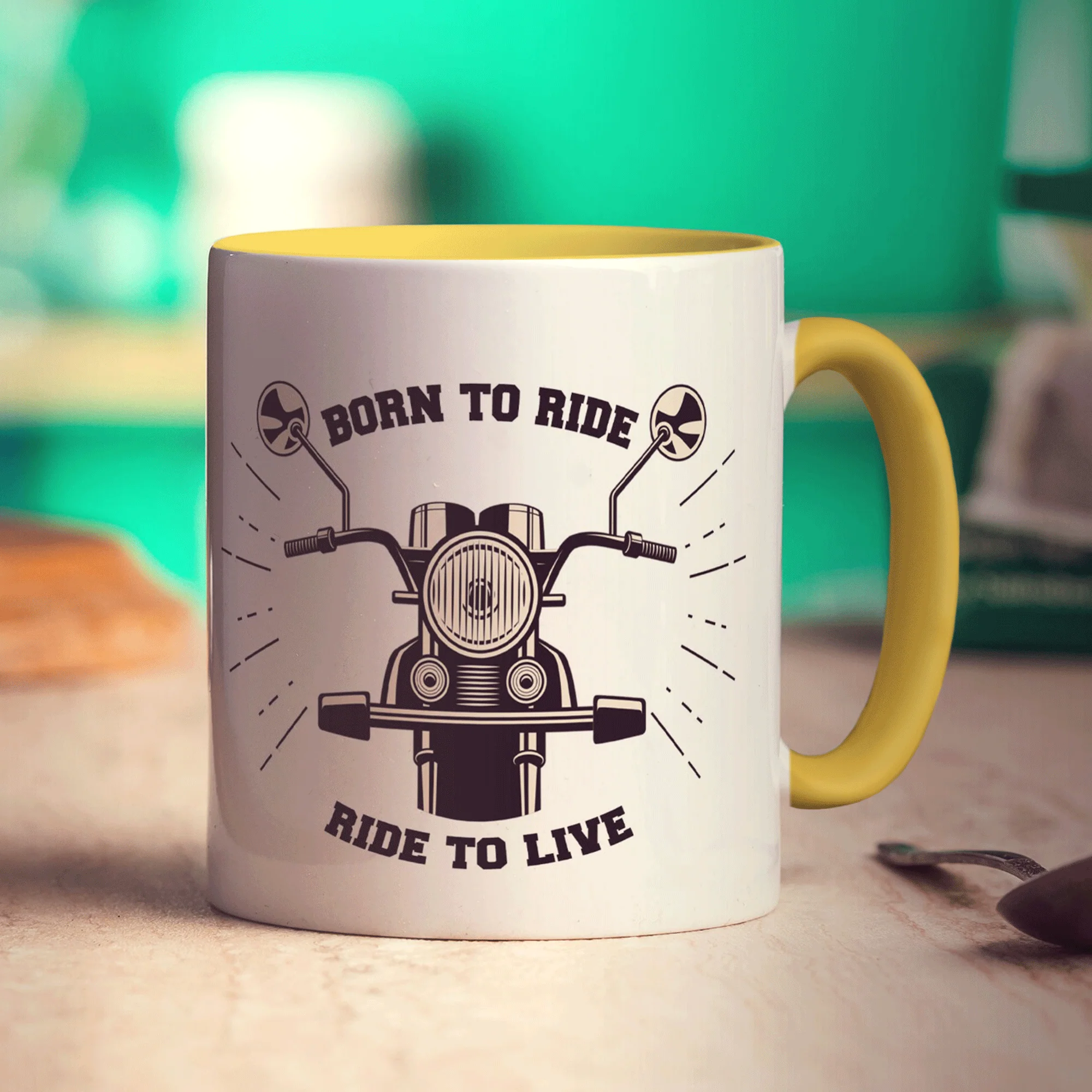 Born to Ride, Ride to Live Motorbike Mug - Image 5
