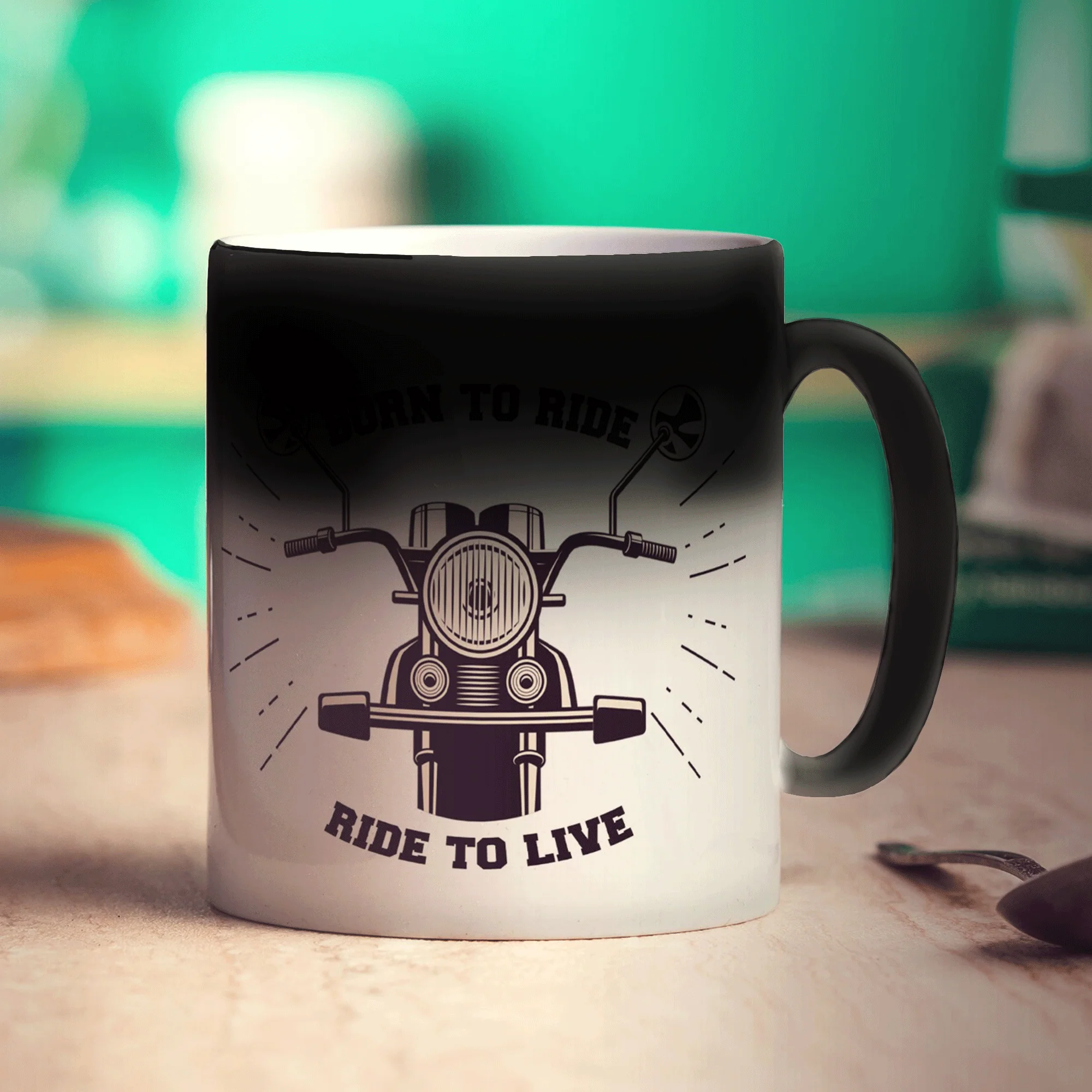 Born to Ride, Ride to Live Motorbike Mug - Image 6