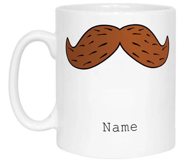 Brown Moustache Mug - Image 4