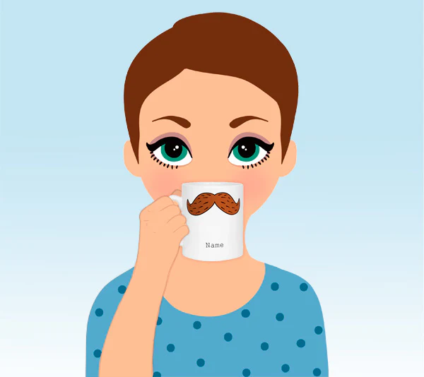 Brown Moustache Mug - Image 5