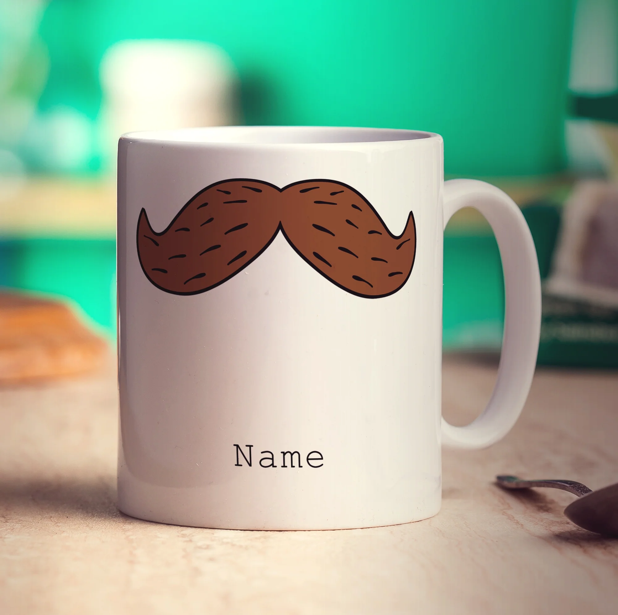 Brown Moustache Mug - Image 6