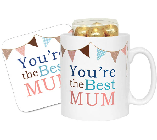 "Best Mum" Personalised Mug - Bunting Design - Image 7