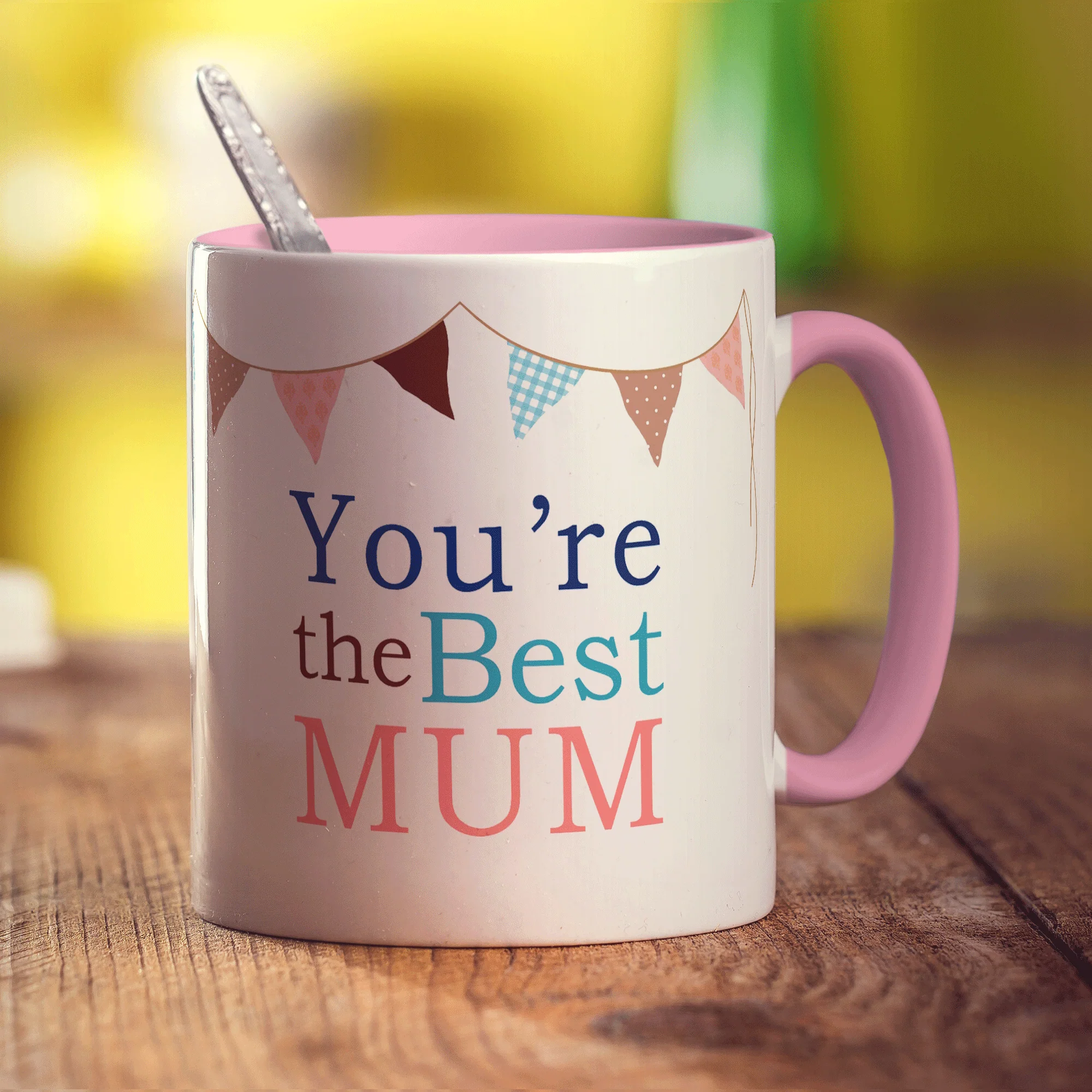 Bunting "Best Mum" Photo Mug - Image 8