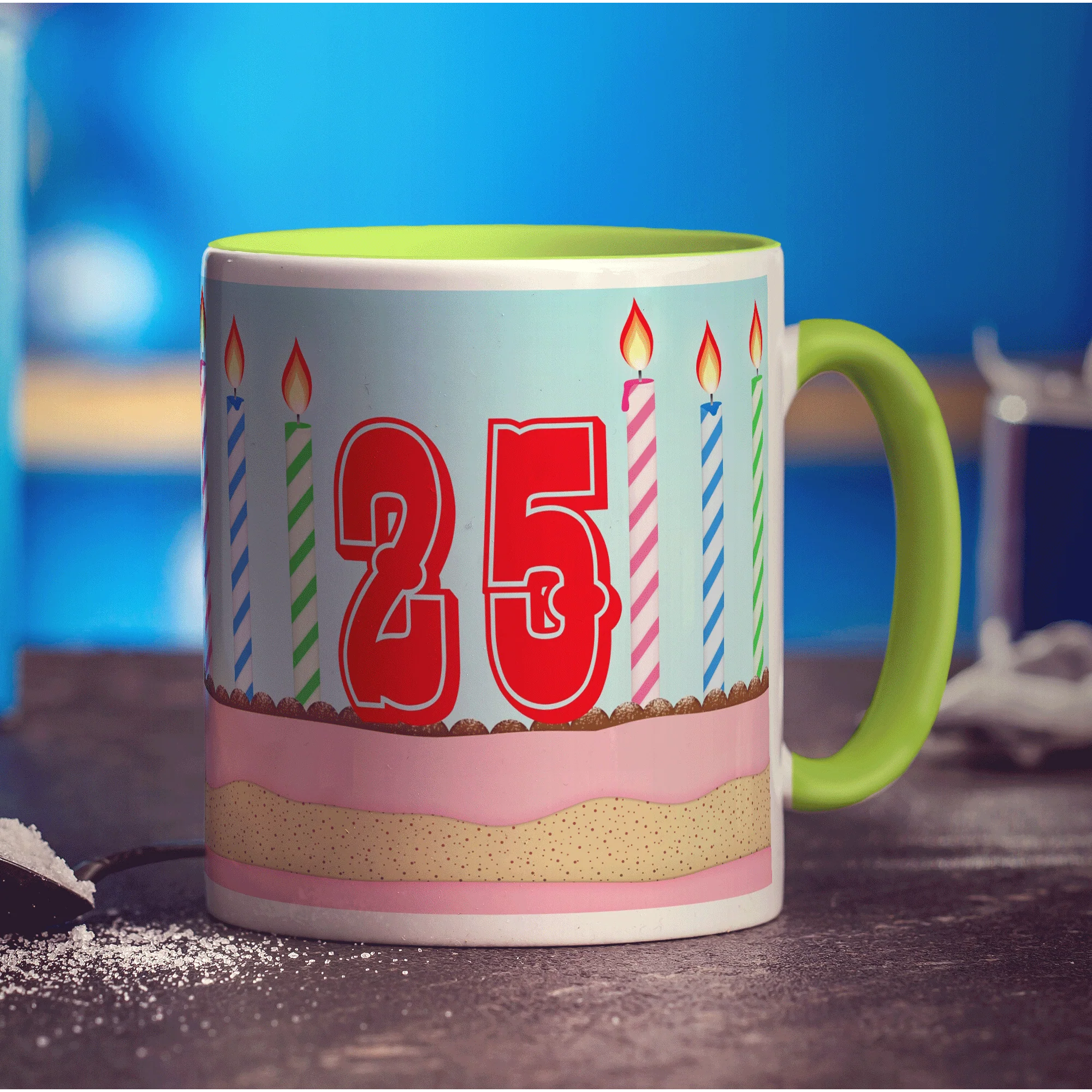 Cake and Candles Birthday Age Mug - Image 13