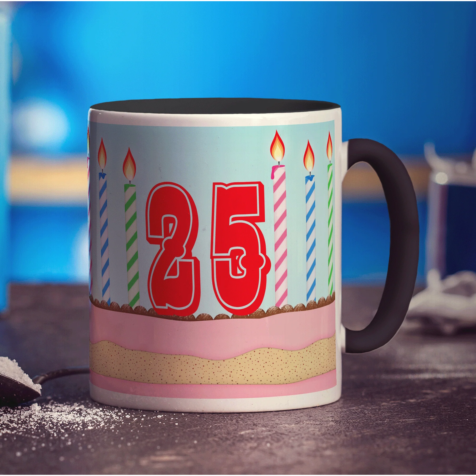 Cake and Candles Birthday Age Mug - Image 16