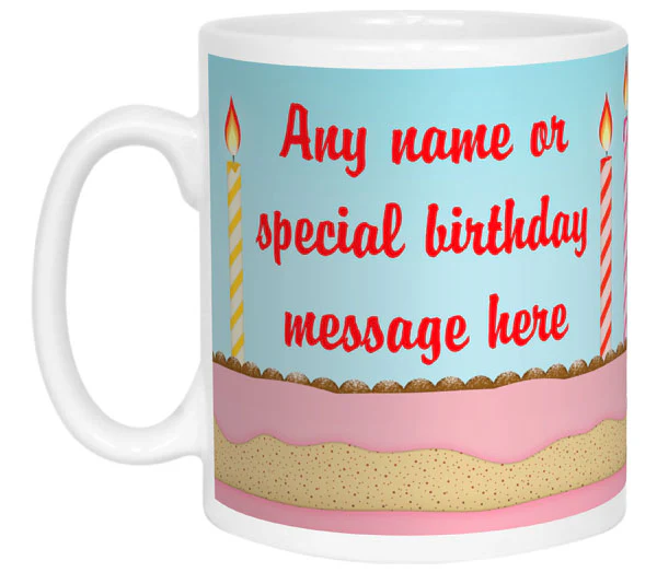 Cake and Candles Birthday Age Mug - Image 4