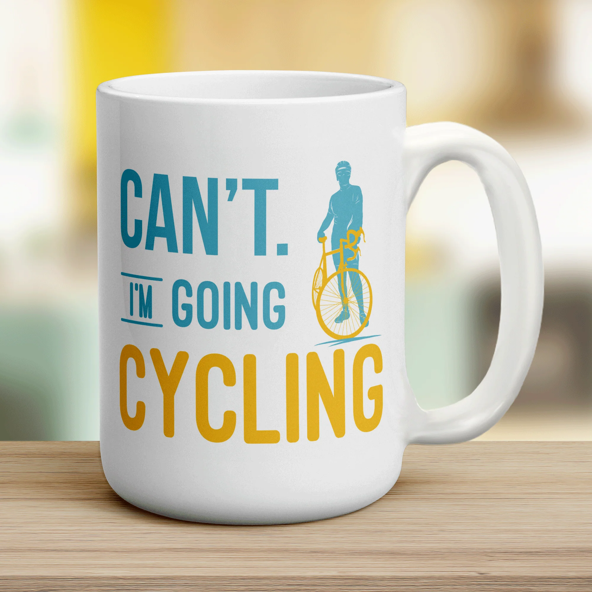 Can't. I'm Going Cycling Mug - Image 12