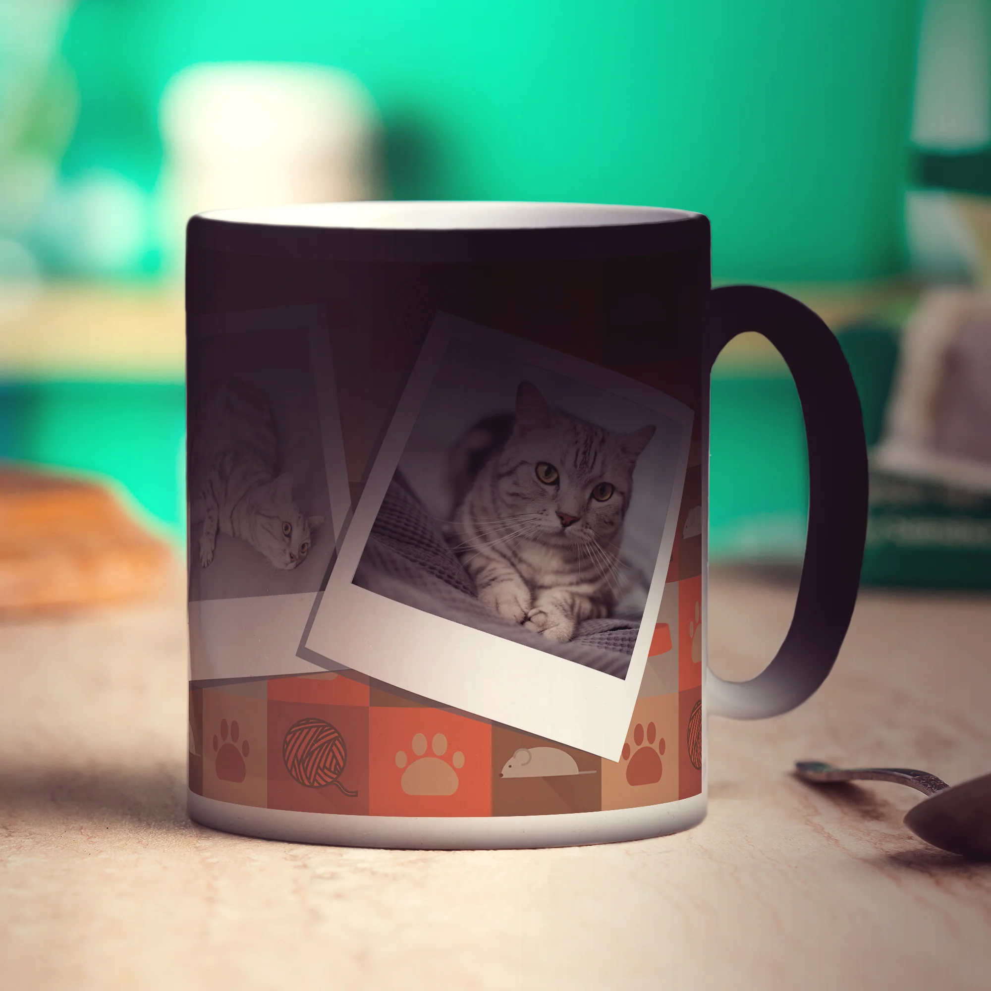 Cat Pattern Polaroid Photo Mug - Image 10