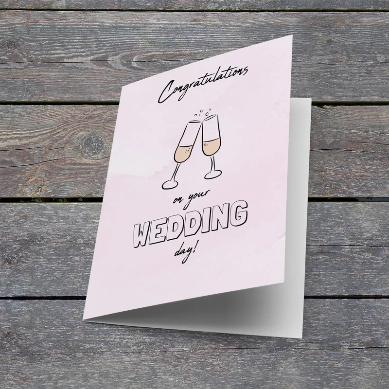 Champagne Wedding Day Card - Image 3