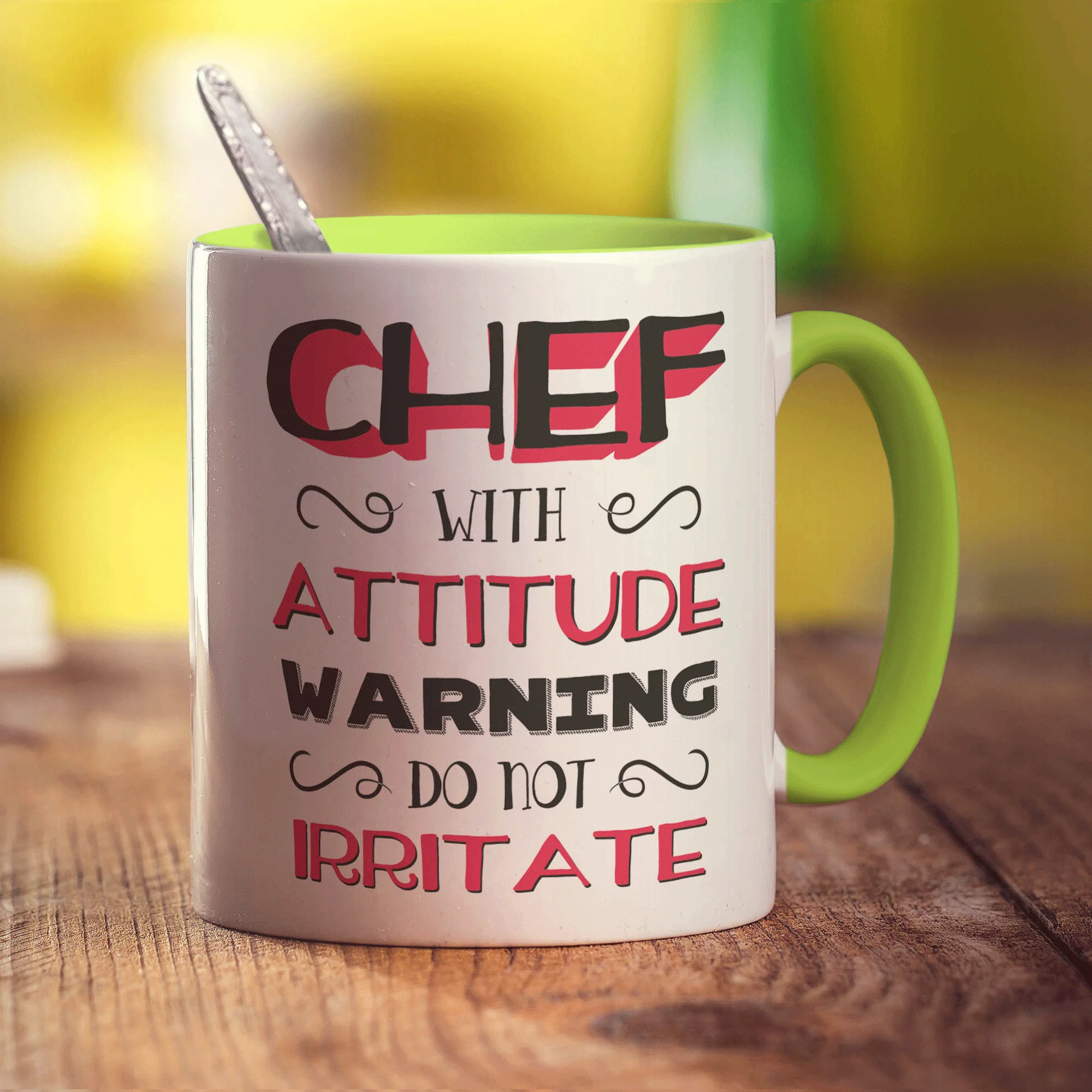 Chef With Attitude Warning Do Not Irritate Mug - Image 7