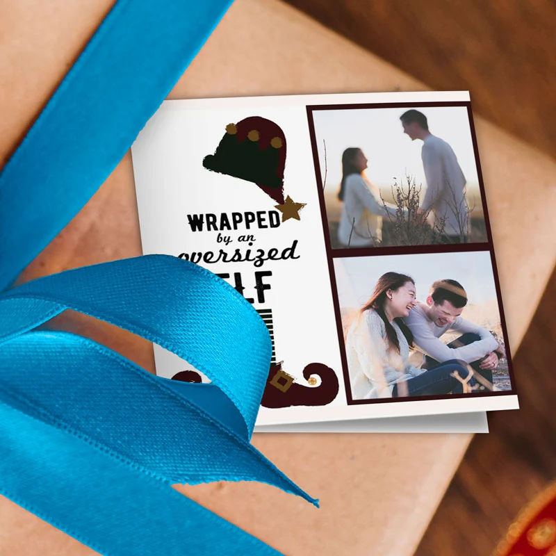 Christmas Elf Photo Wrapping Paper - Image 2