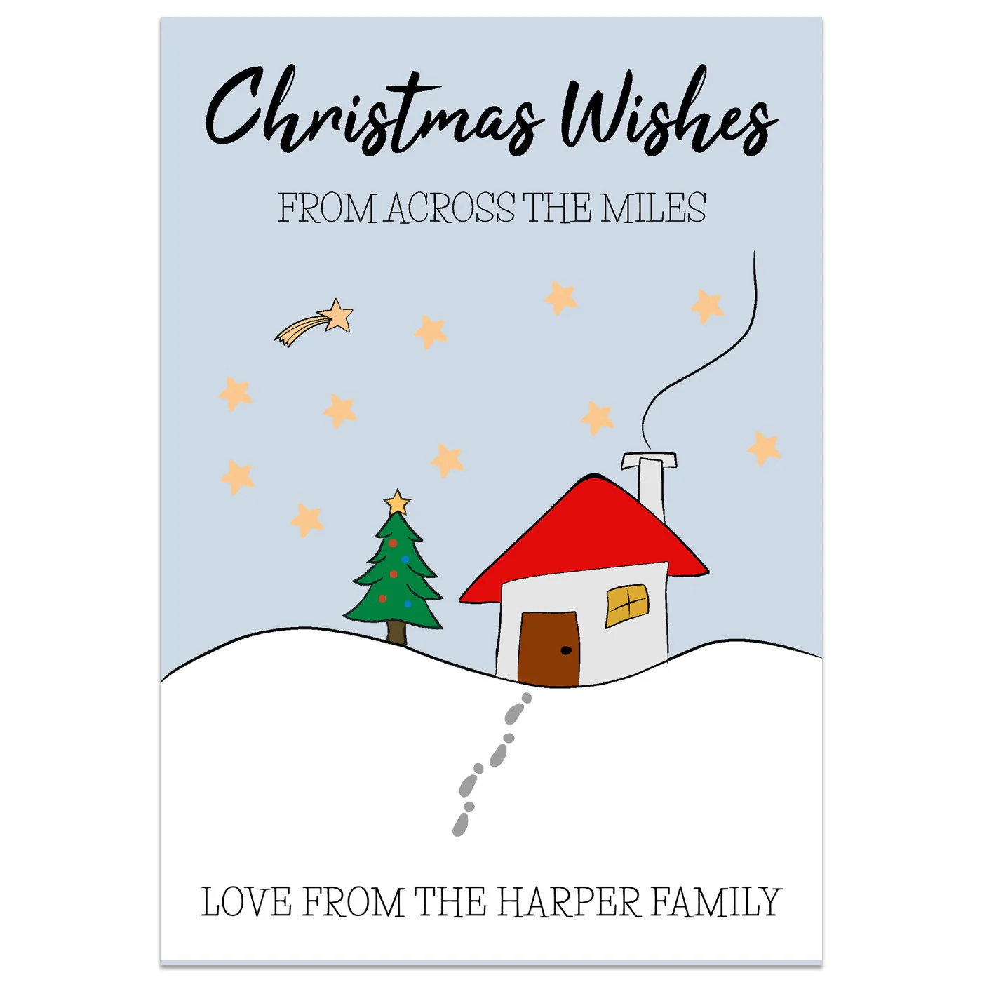 Christmas From Across The Miles Card