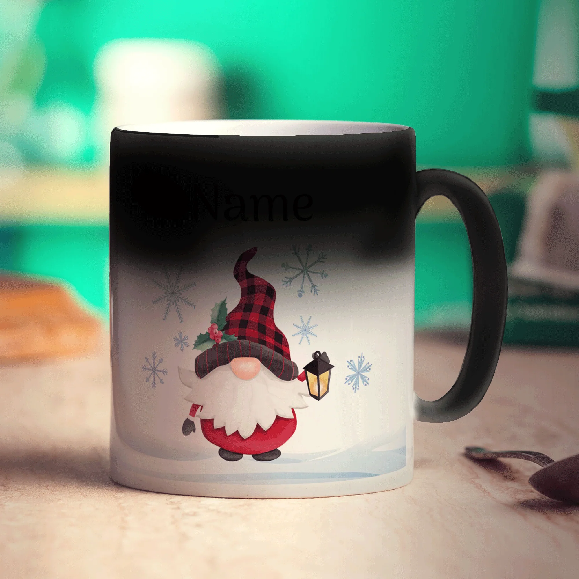 Christmas Gnome Name and Photo Mug - Image 10