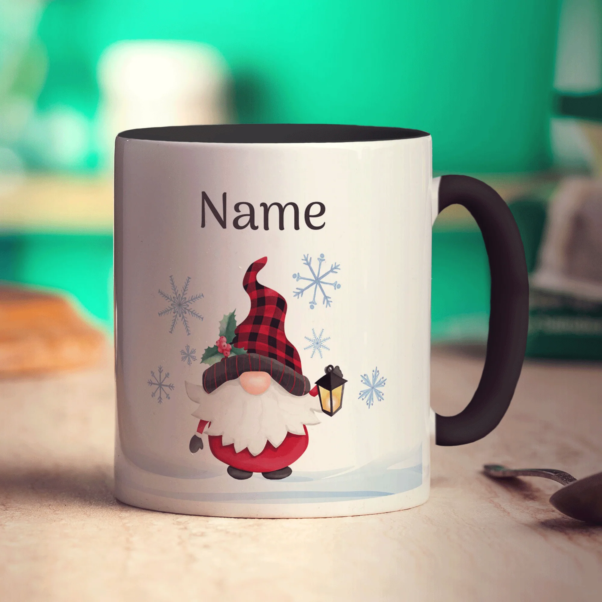 Christmas Gnome Name and Photo Mug - Image 14