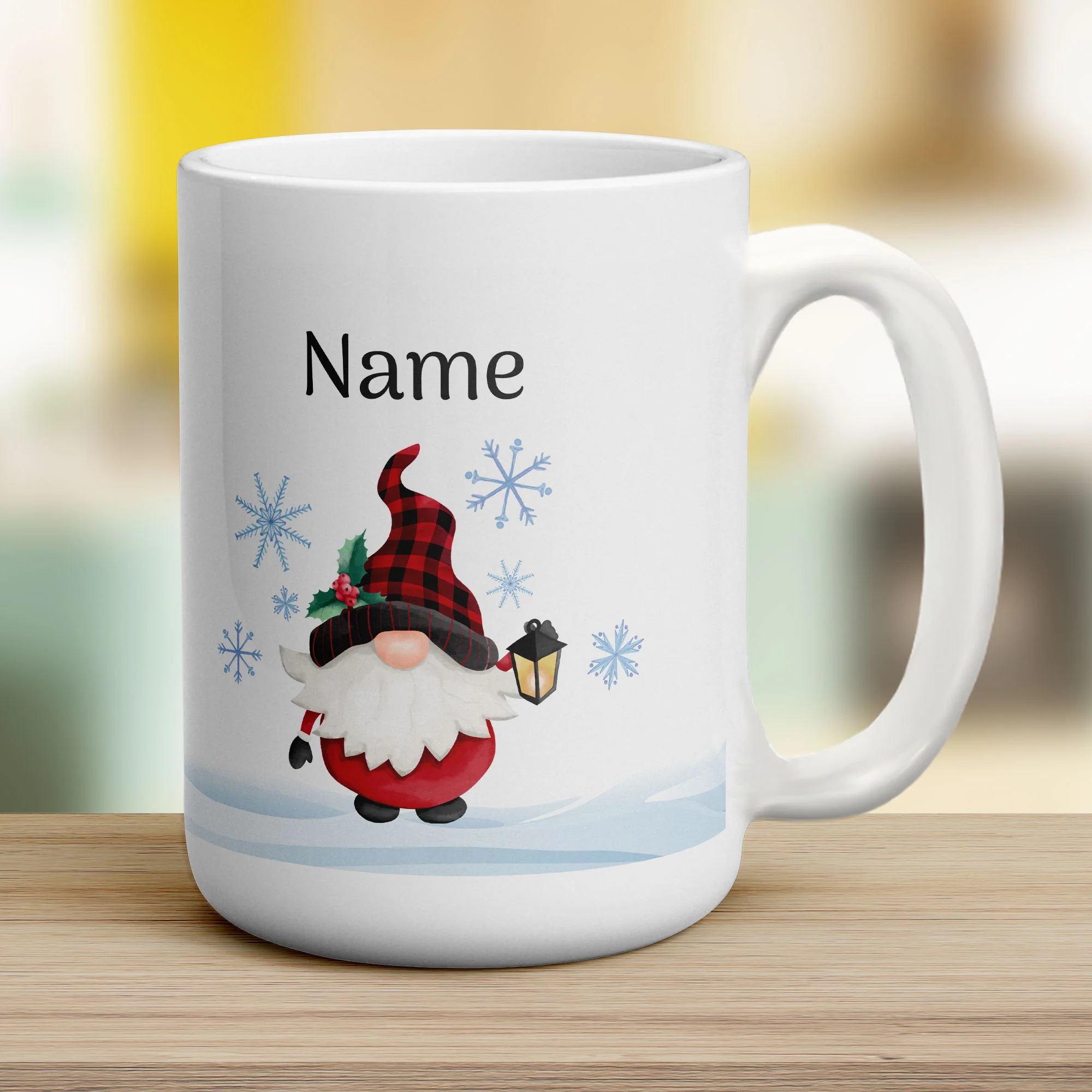 Christmas Gnome Name and Photo Mug - Image 16