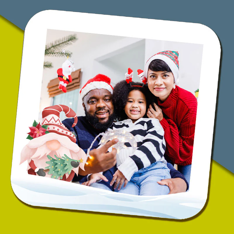 Christmas Gnome Name and Photo Mug - Image 3