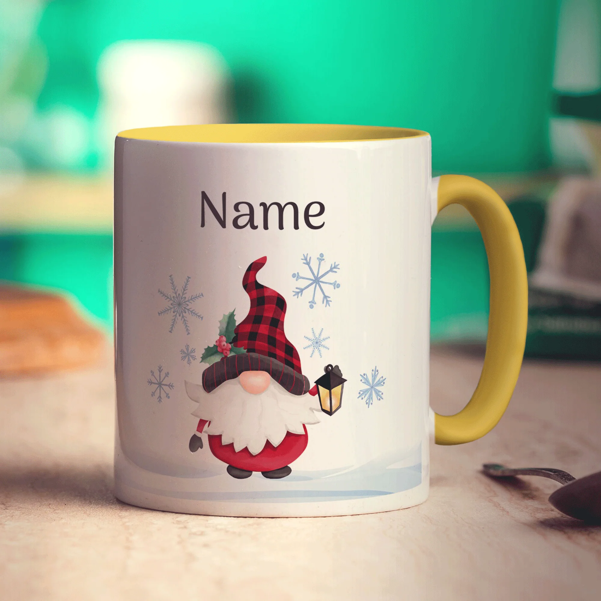 Christmas Gnome Name and Photo Mug - Image 9