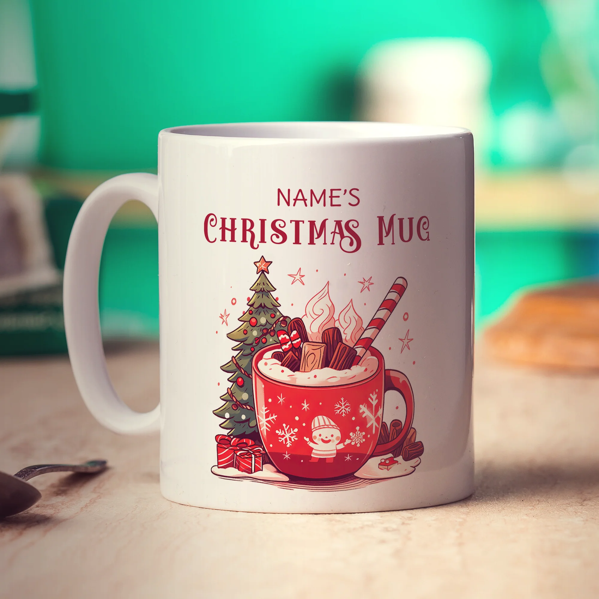 Christmas Hot Chocolate Name Mug - Image 2