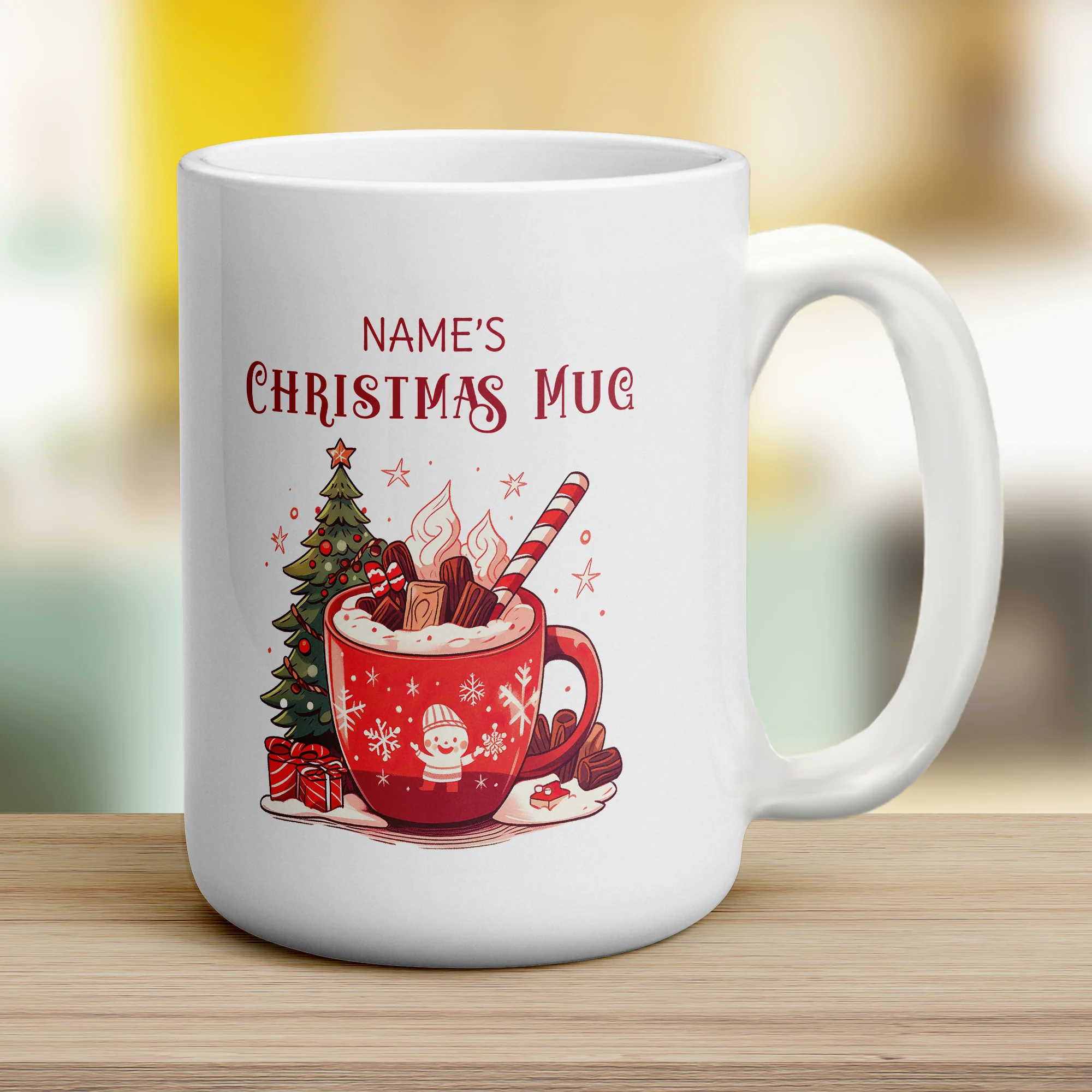 Christmas Hot Chocolate Name Mug - Image 4