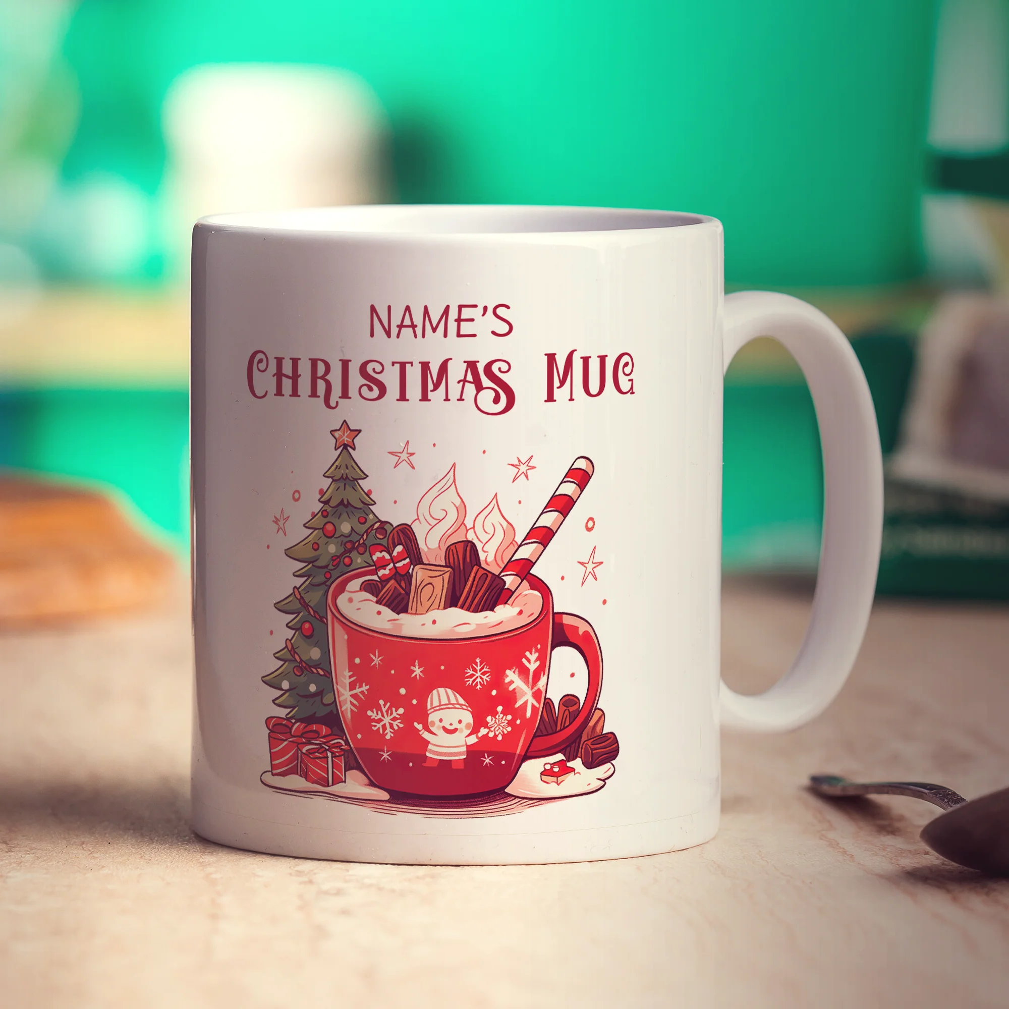 Christmas Hot Chocolate Name Mug - Image 5