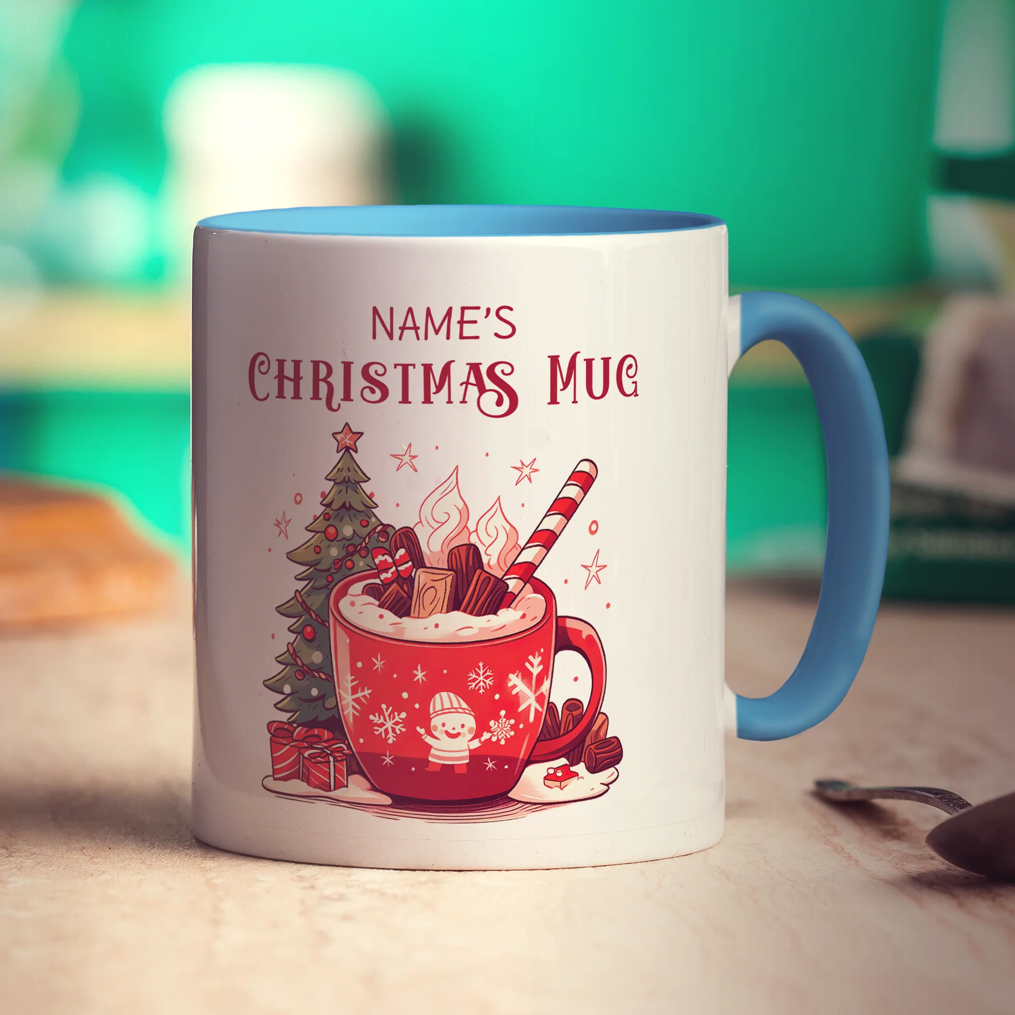 Christmas Hot Chocolate Name Mug - Image 6
