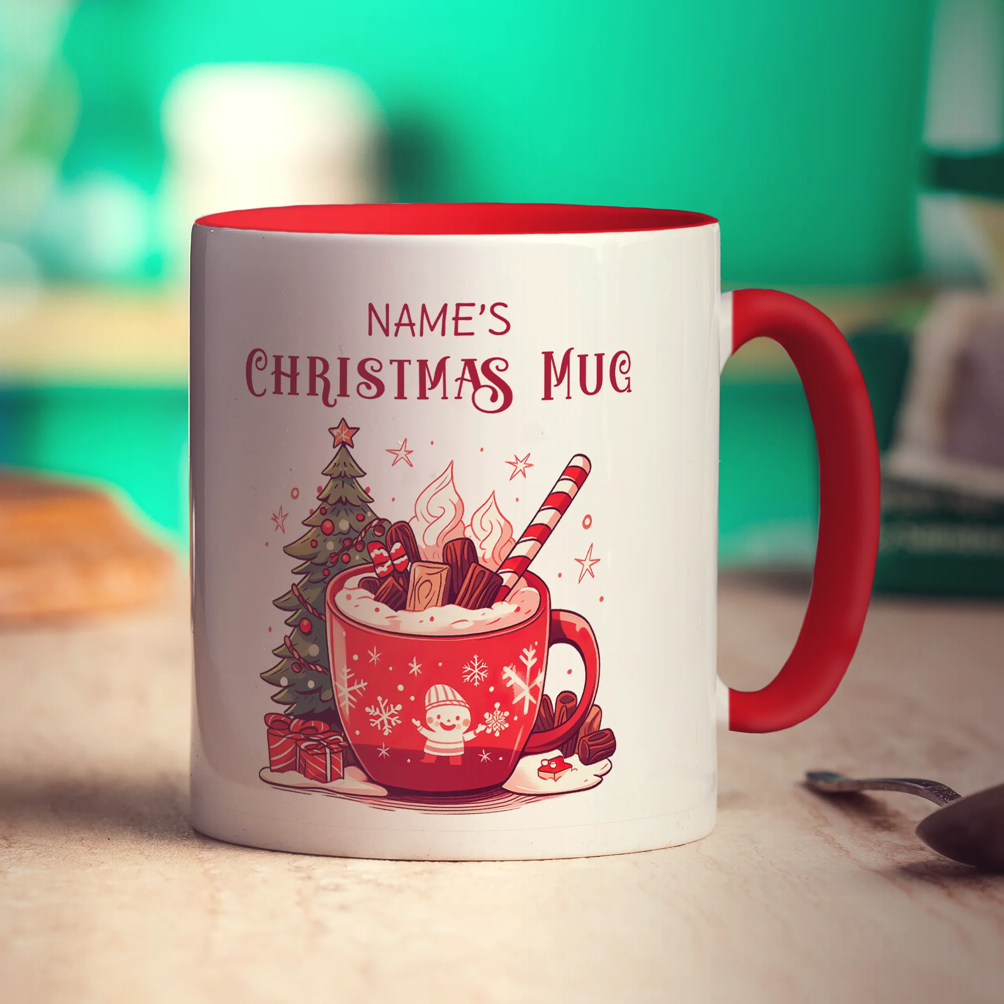Christmas Hot Chocolate Name Mug - Image 9