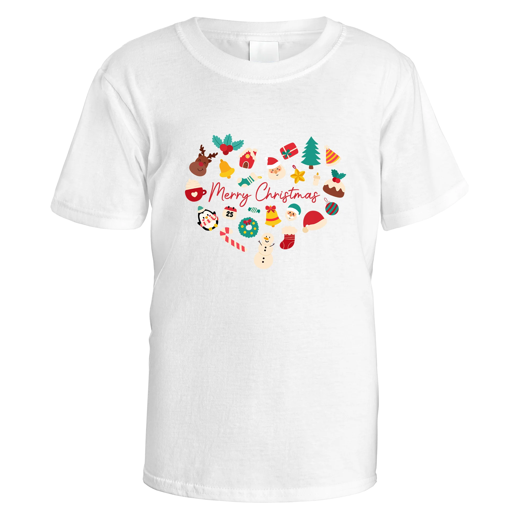 Christmas Icons Heart T-Shirt - Image 2