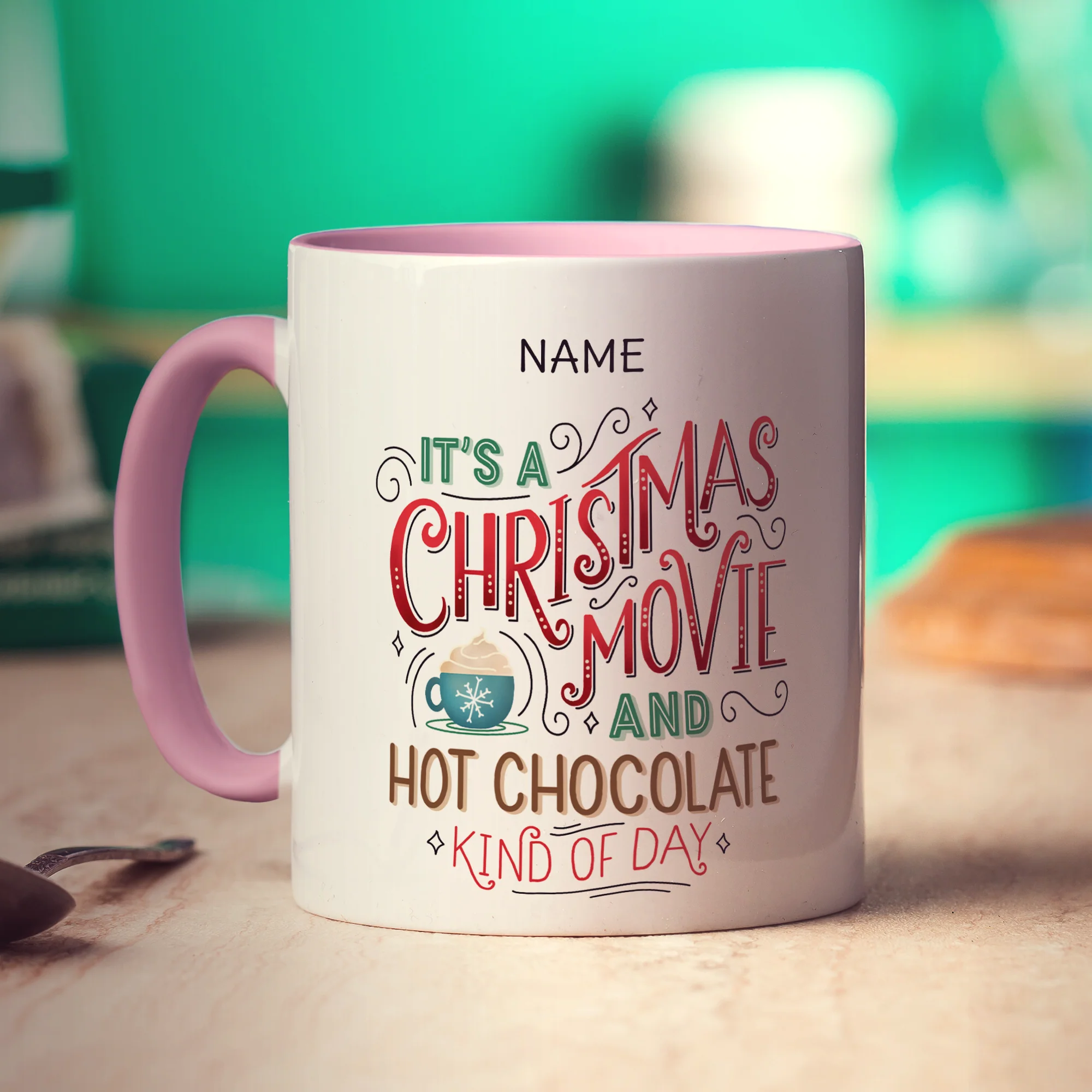 Christmas Movie Hot Chocolate Name Mug - Image 15