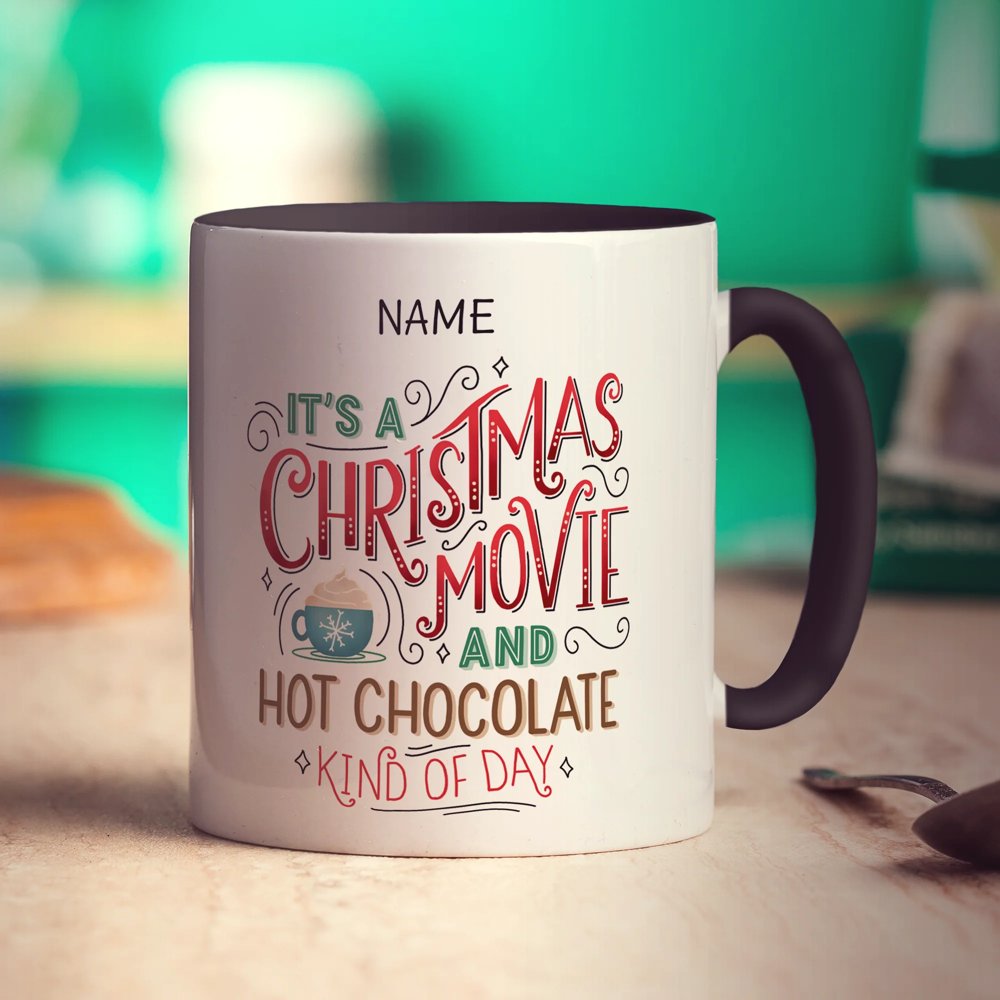 Christmas Movie Hot Chocolate Name Mug - Image 5