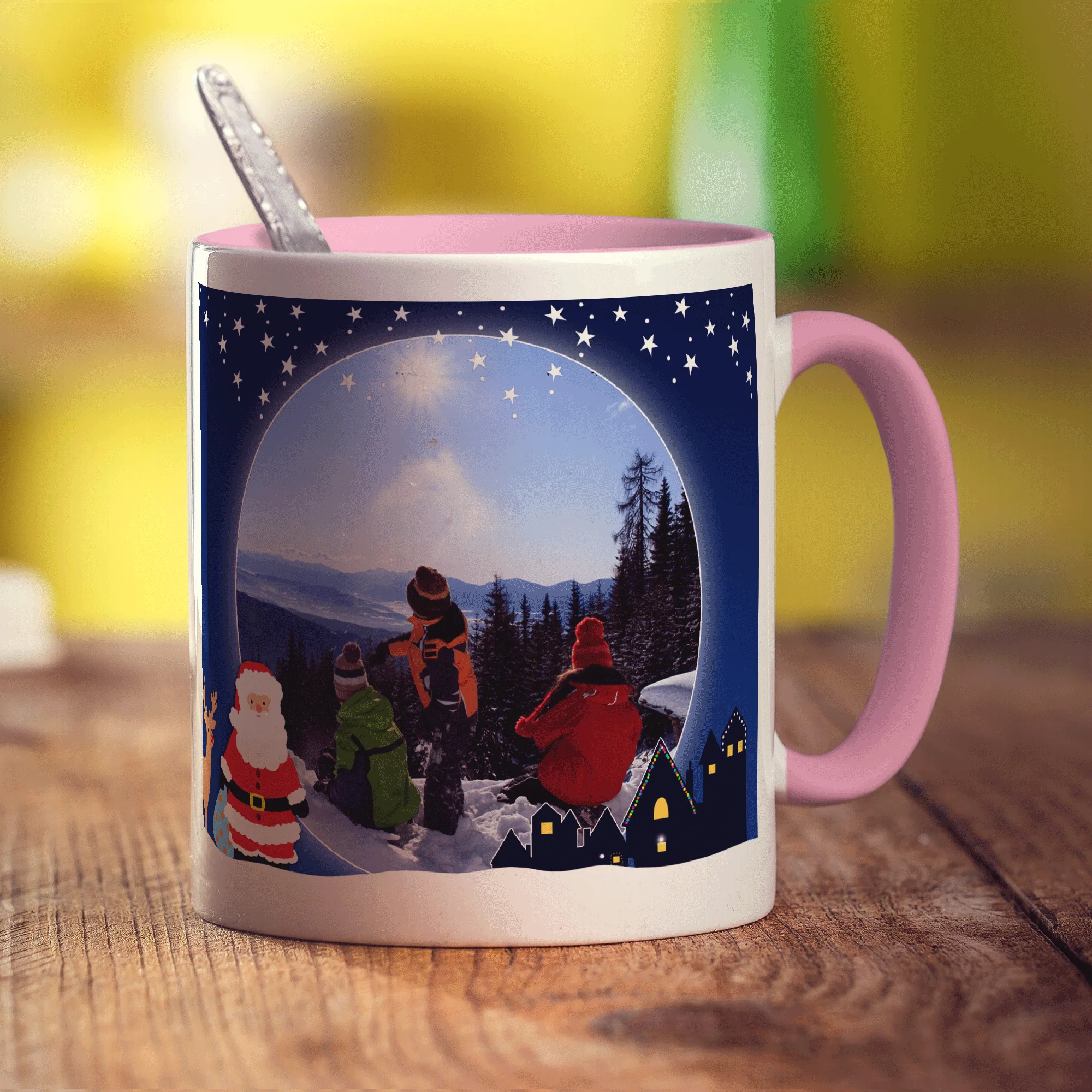 Christmas Night Photo & Message Mug - Image 11