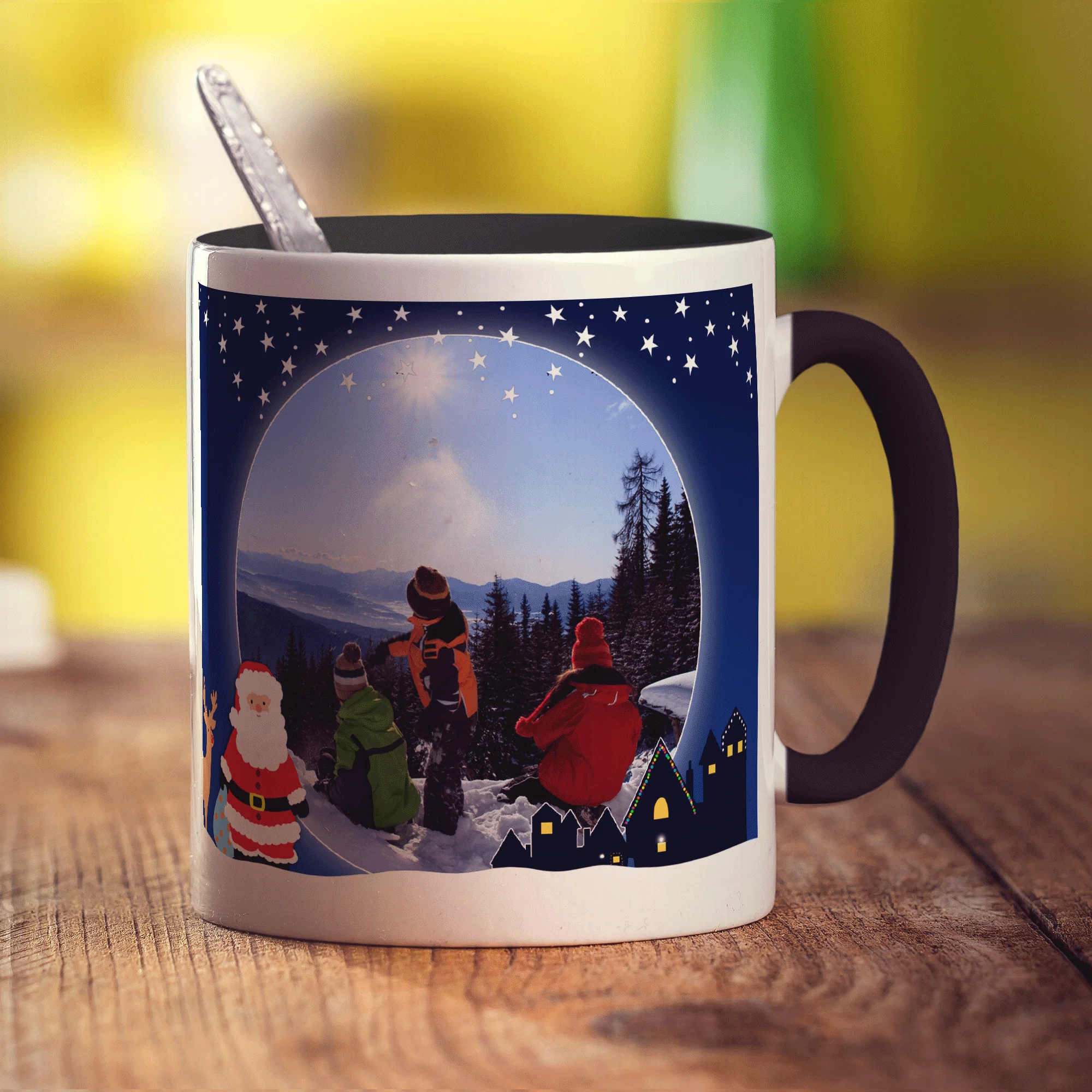 Christmas Night Photo & Message Mug - Image 12