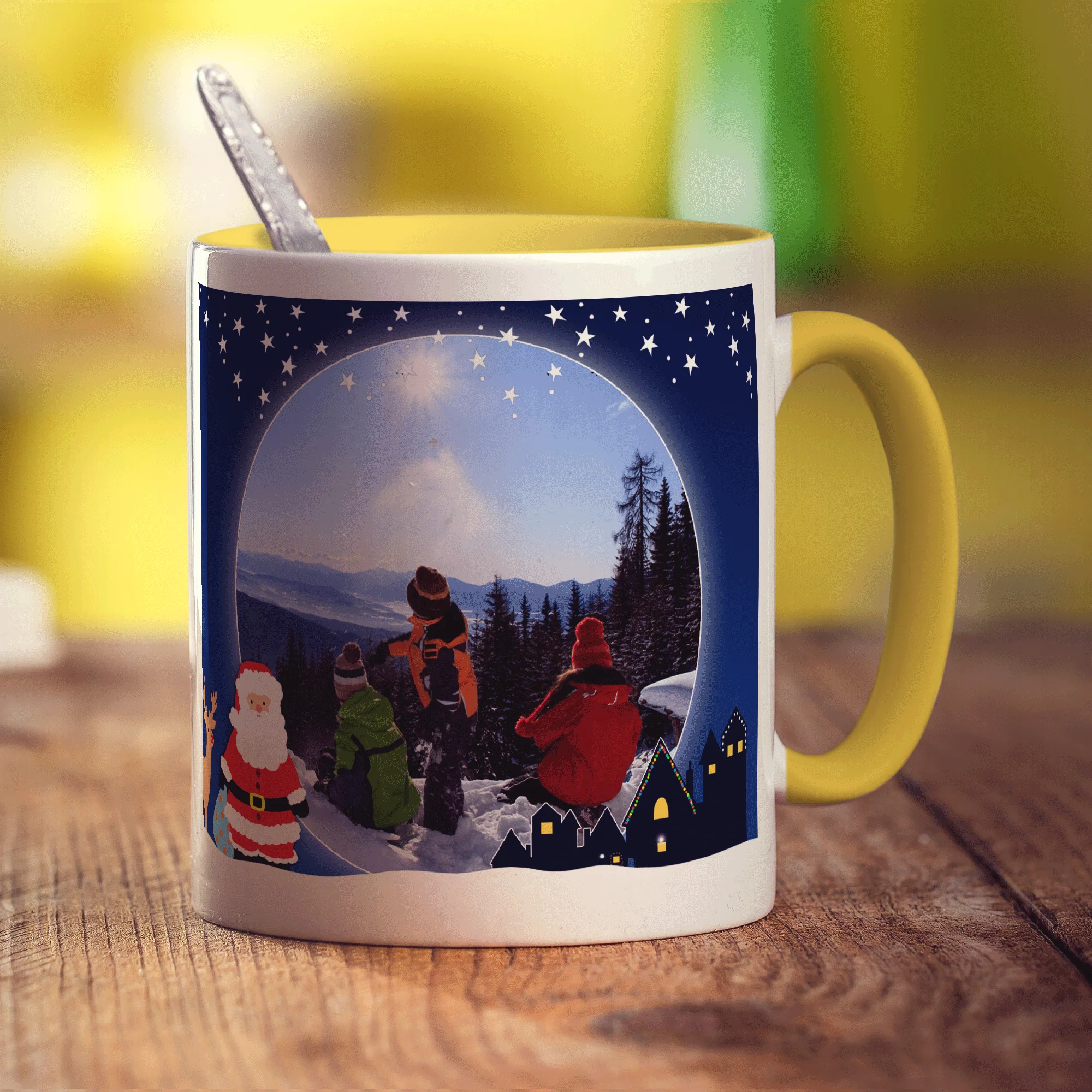 Christmas Night Photo & Message Mug - Image 7
