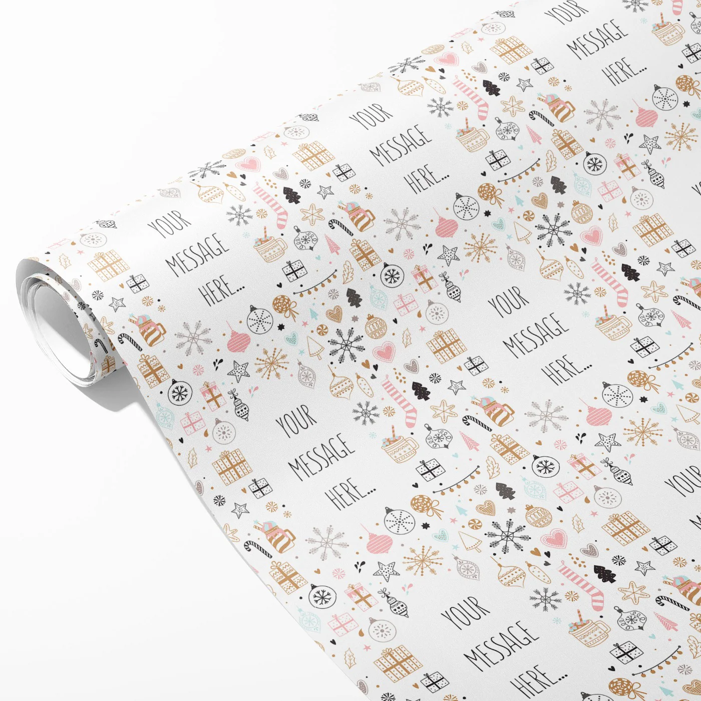 Christmas Pattern Message Wrapping Paper - Image 2