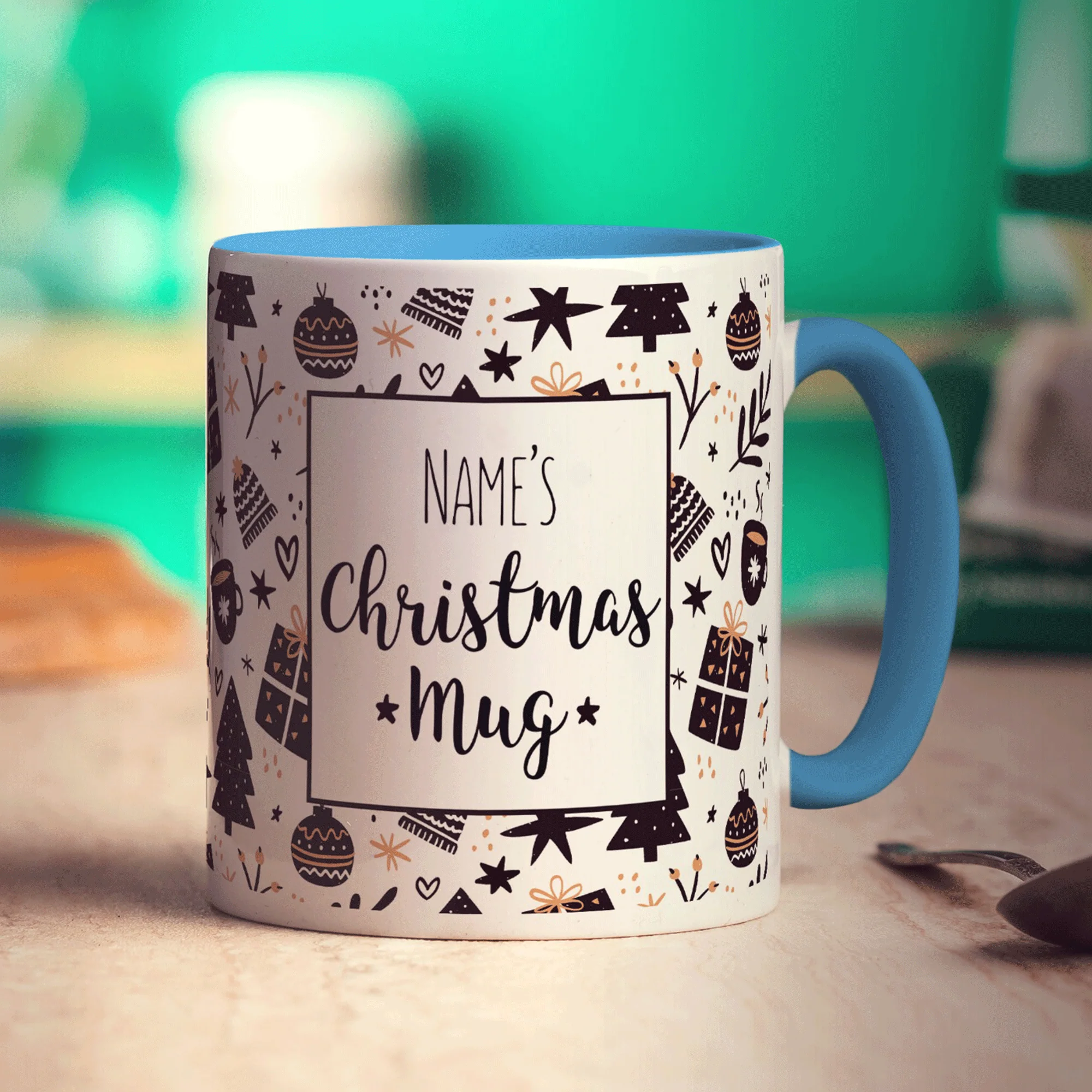 Christmas Pattern Mug - Add Any Name - Image 10