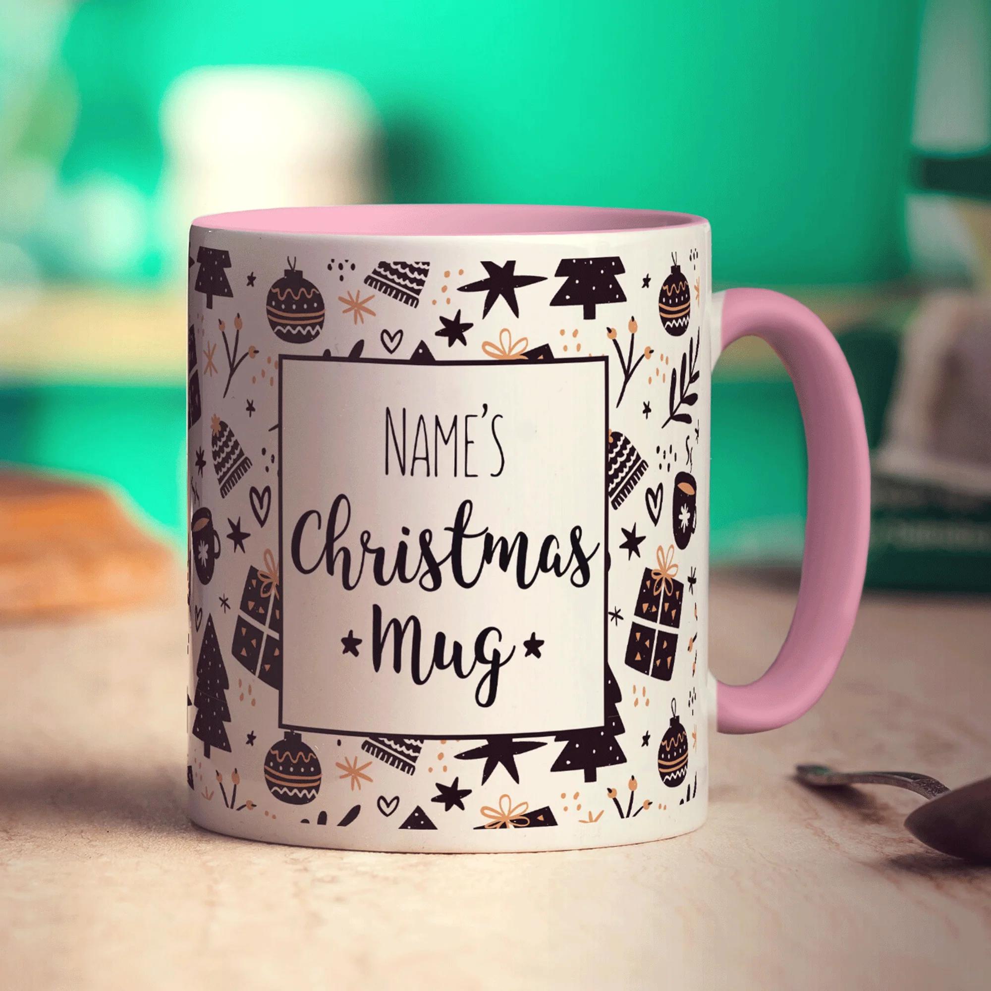 Christmas Pattern Mug - Add Any Name - Image 11