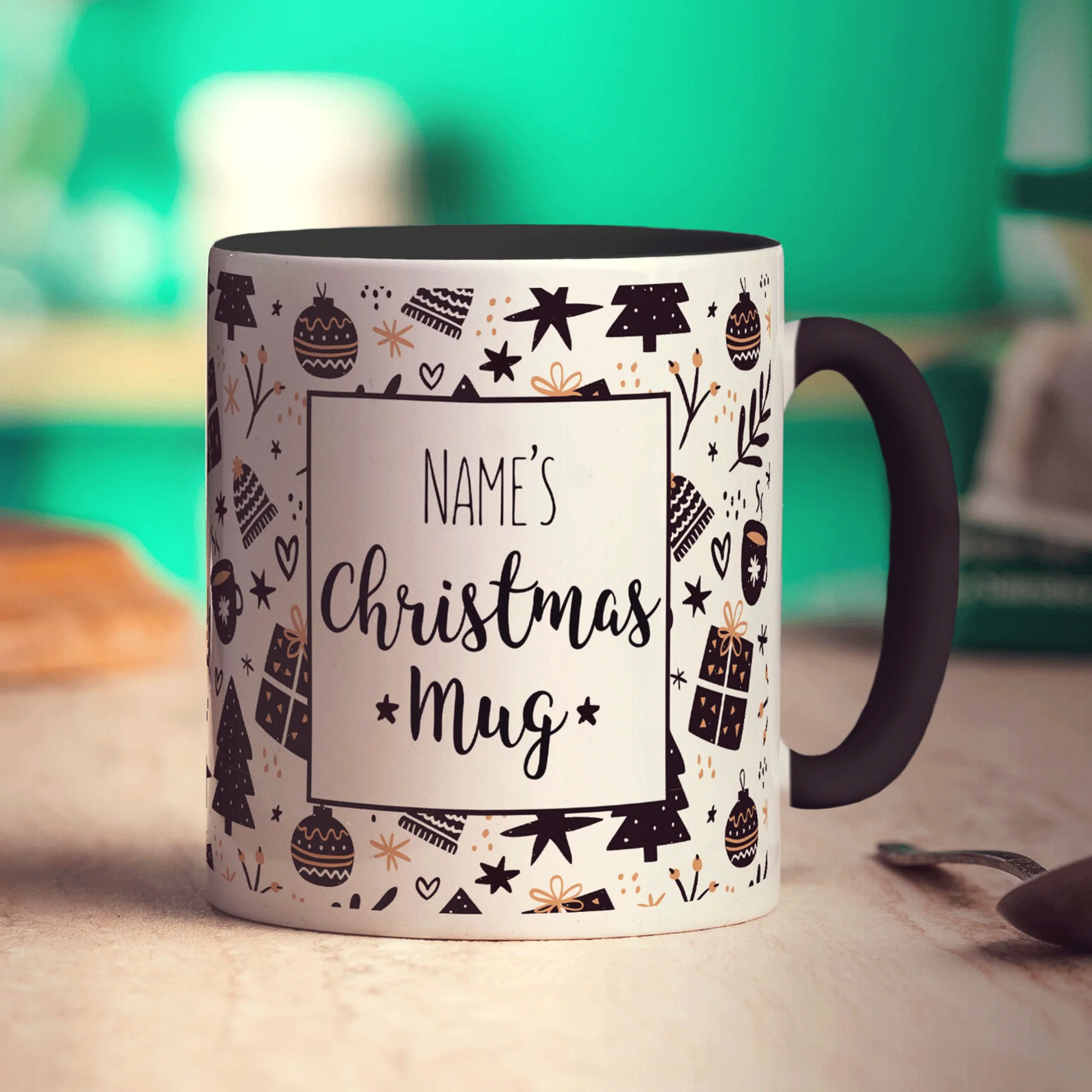 Christmas Pattern Mug - Add Any Name - Image 12