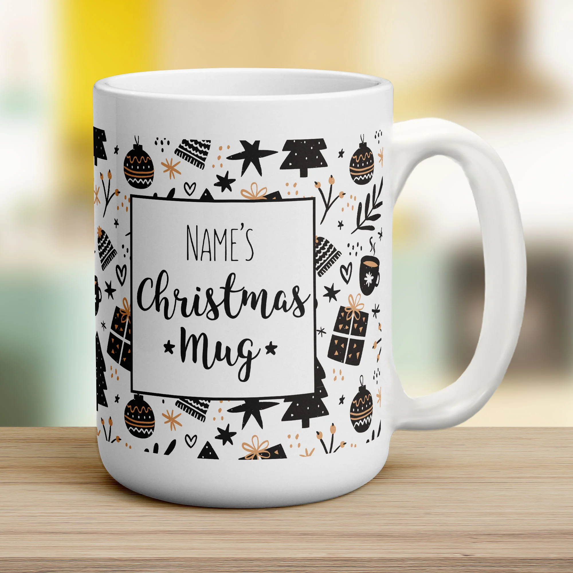 Christmas Pattern Mug - Add Any Name - Image 14