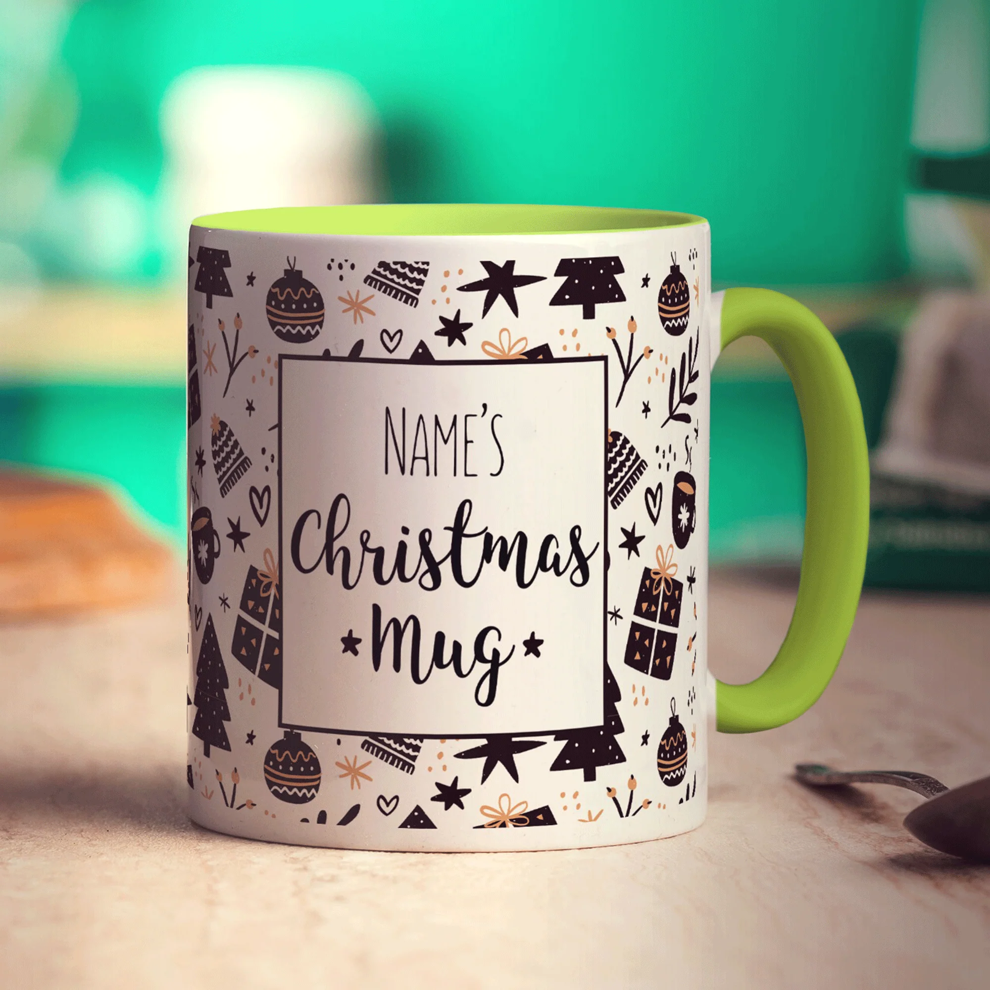 Christmas Pattern Mug - Add Any Name - Image 9