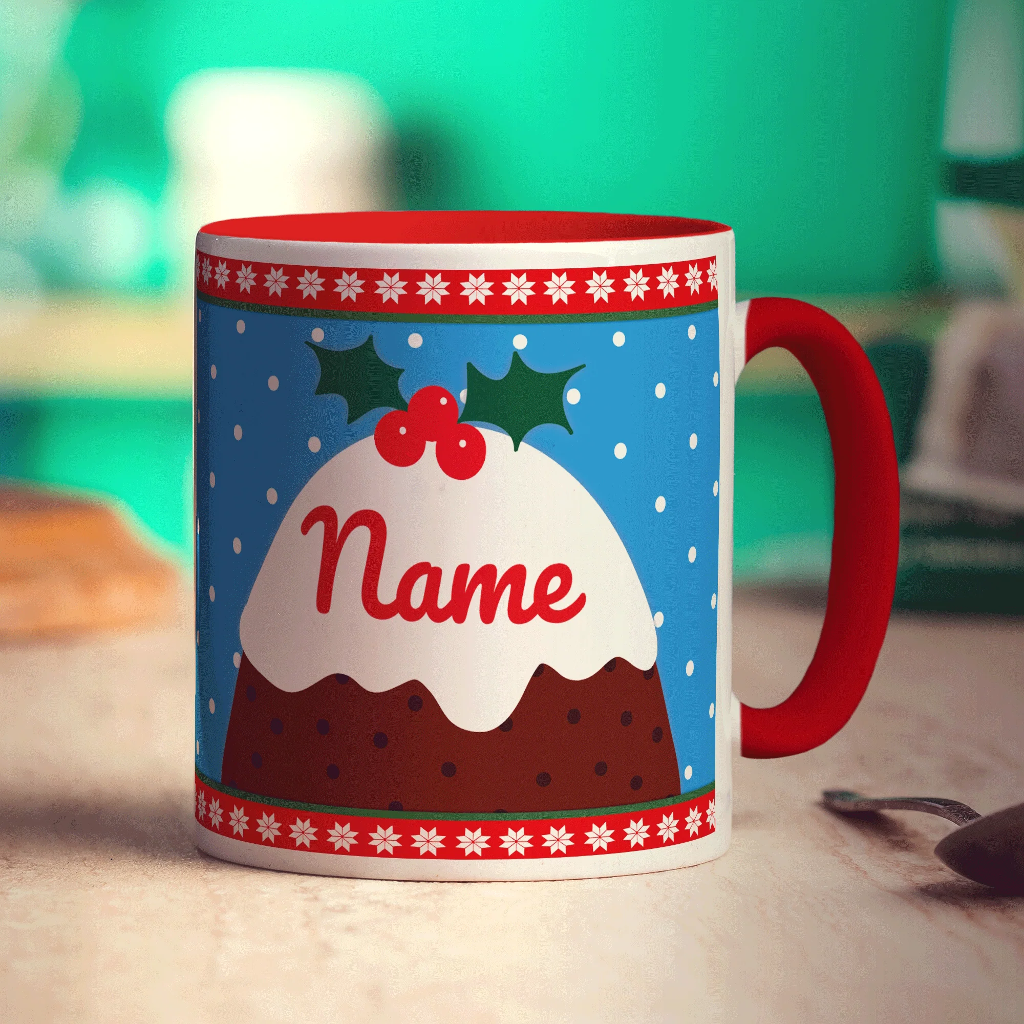 Christmas Pudding Name Mug - Image 15