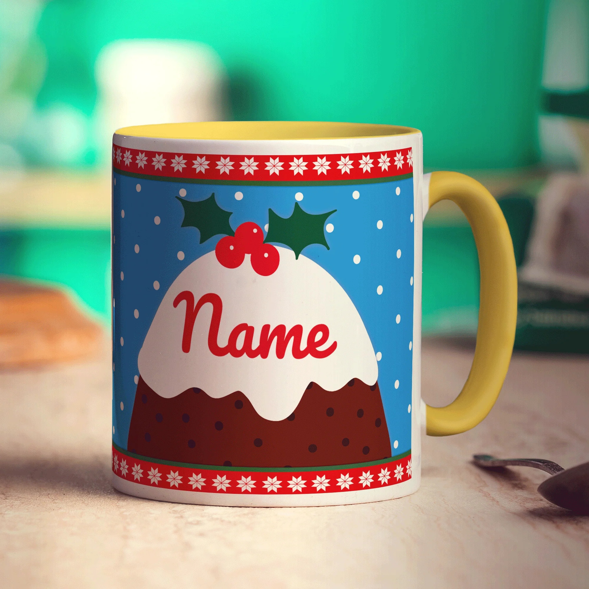 Christmas Pudding Name Mug - Image 9